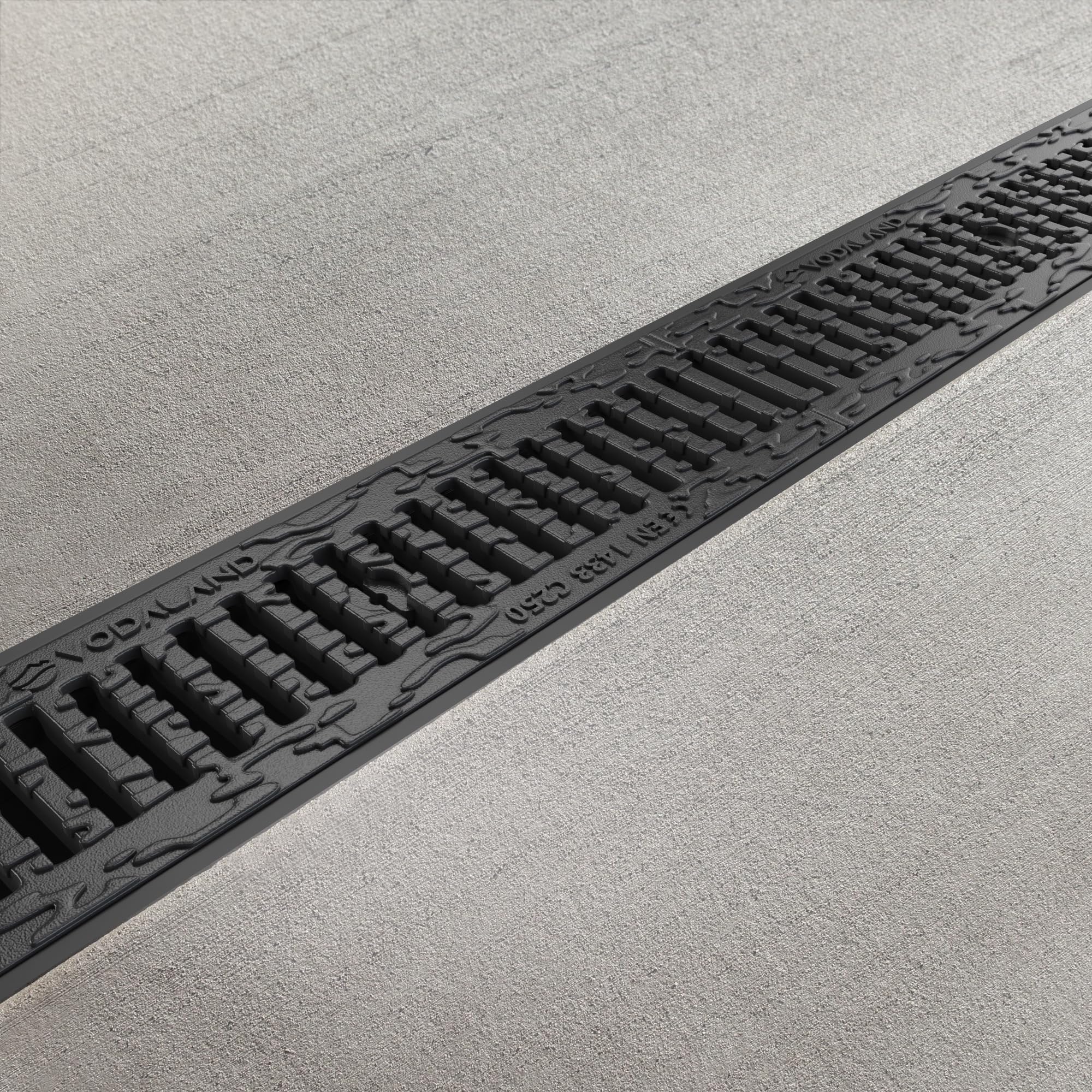Vodaland 4 Inch Trench Drain with Cast Iron Grate - 8