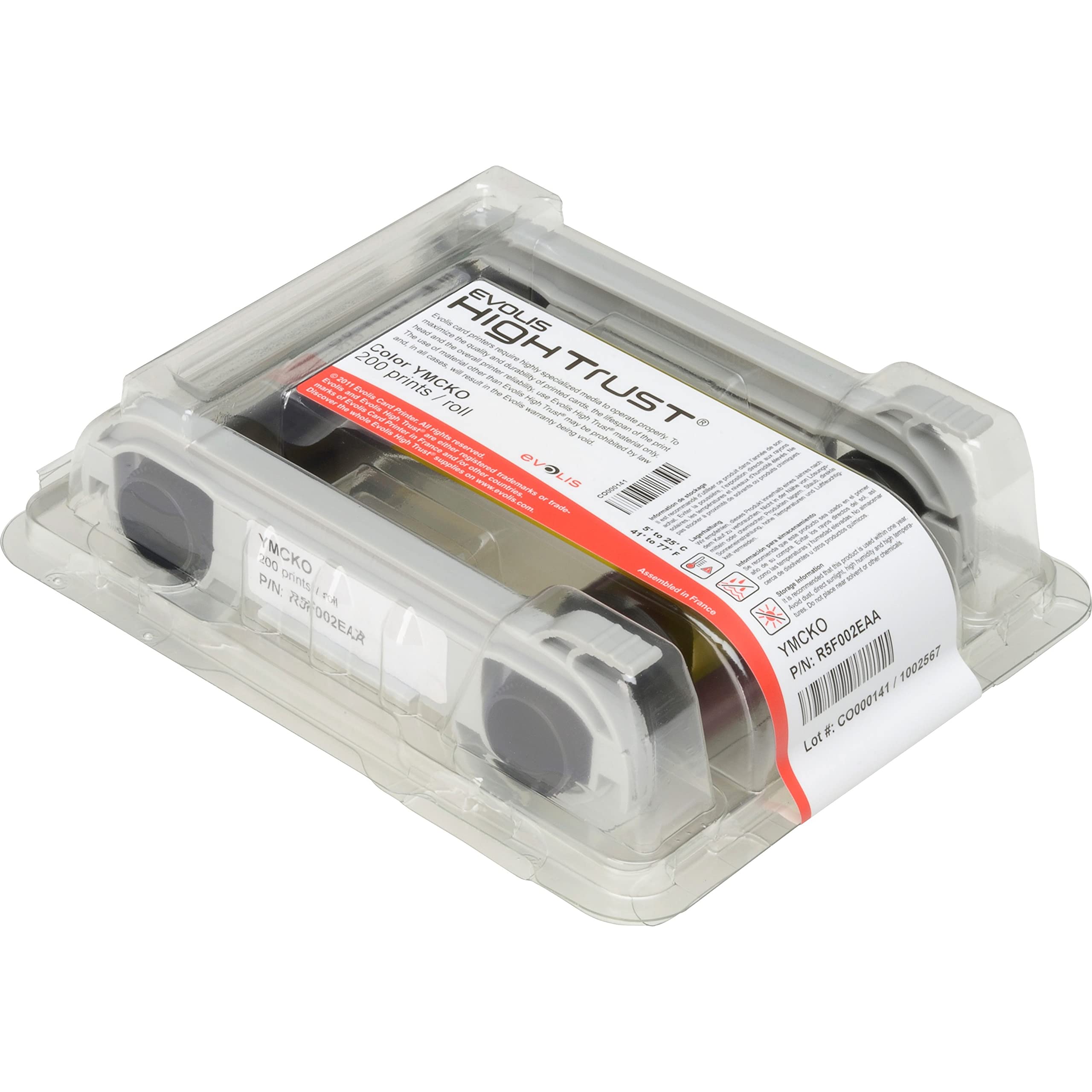 YMCKO-300 Compatible Printer Ribbon Cartridge SRXR5F008AAA - 1 Pack for Office Printers, Label Makers & POS Systems