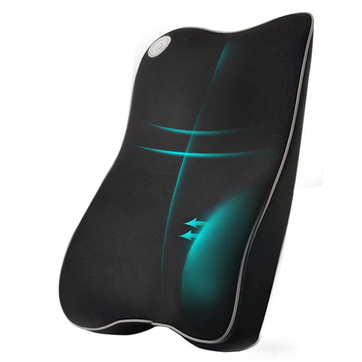 Premium Memory Foam Lumbar Support Cushion for Car - Ergonomic Back Pain Relief Pillow - Universal Fit for Office Chair & Car Seat - Black (Perfect for Long Drives & Desk Work)