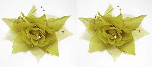 Stylish Hair Clips for Girls - 2-Pack Yellow Hair Accessories for School, Parties & Everyday Use