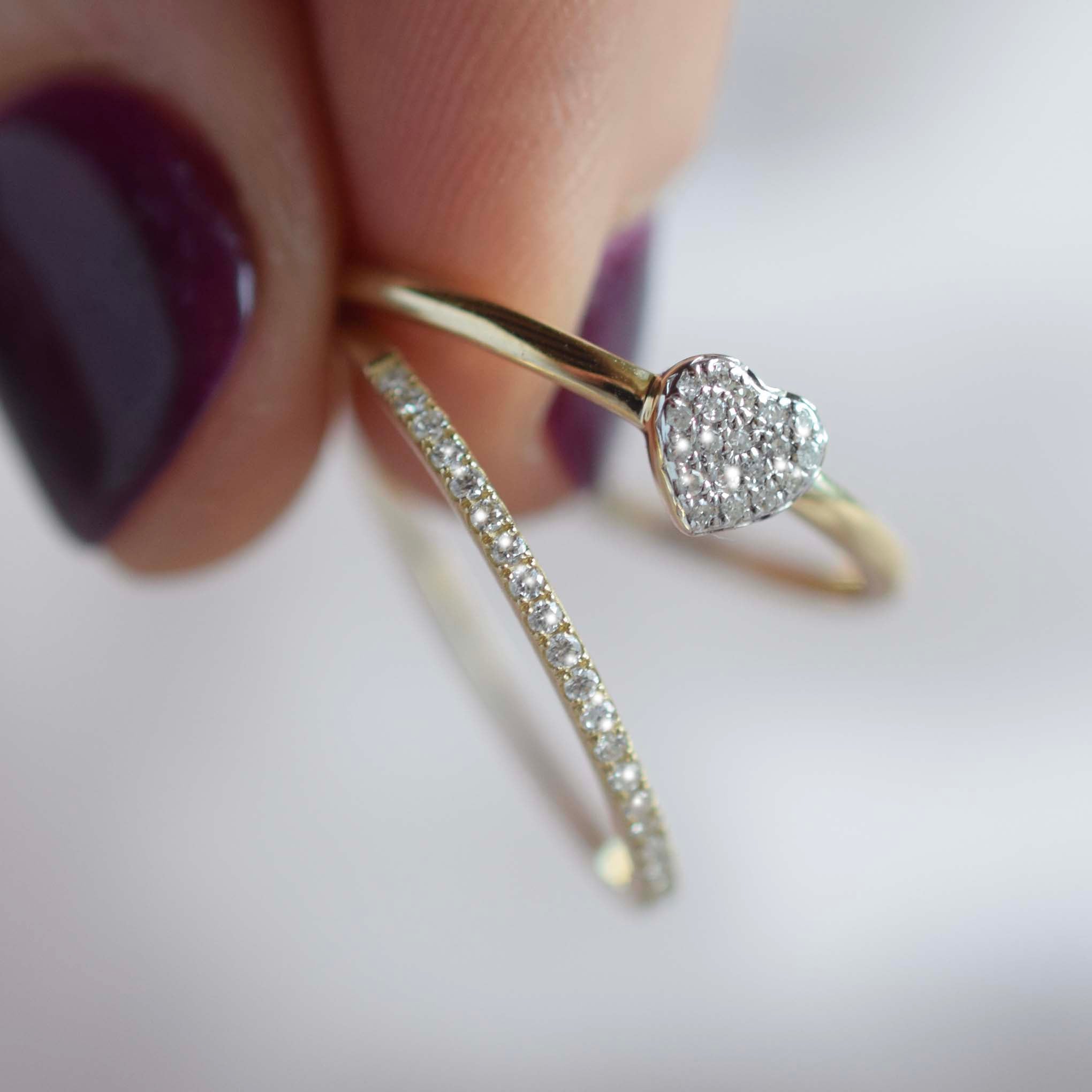 14Kt Diamond Pave Band Ring - Dainty Stackable Wedding Band for Women, Perfect for Anniversary, Engagement, or Everyday Elegance