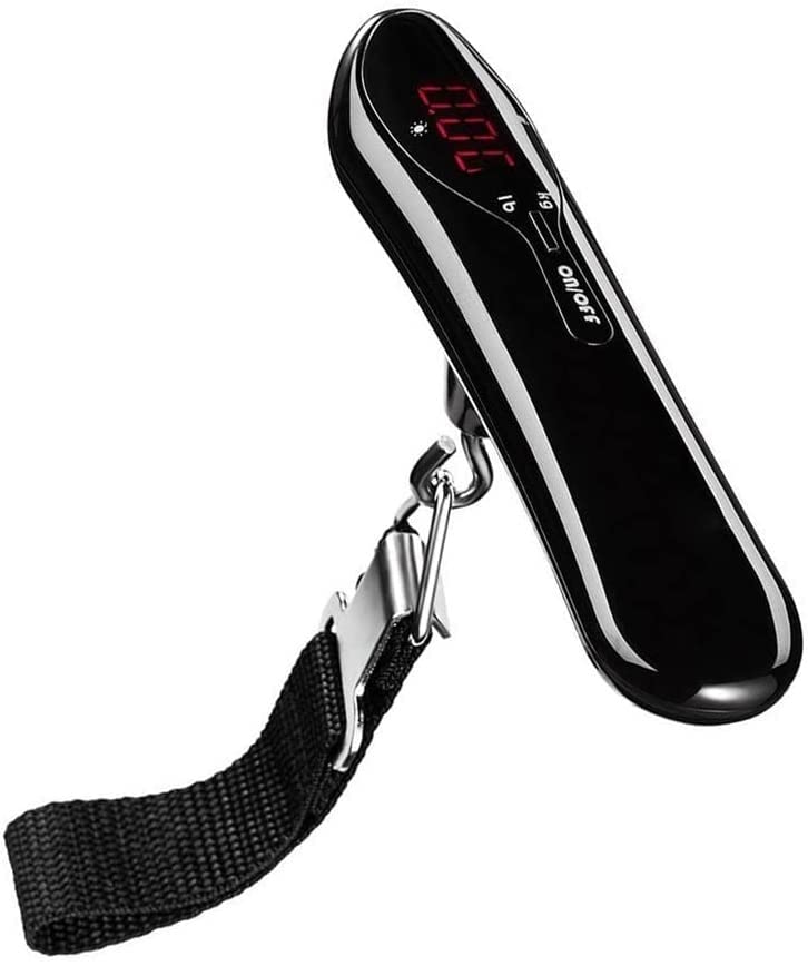 Portable Digital Luggage Scale - 110LB Capacity, Lightweight Handheld Stainless Steel with LCD Display & Low Battery Indicator for Travel | Perfect for Airline Check-in, Cruise Packing & Suitcase Weight Management