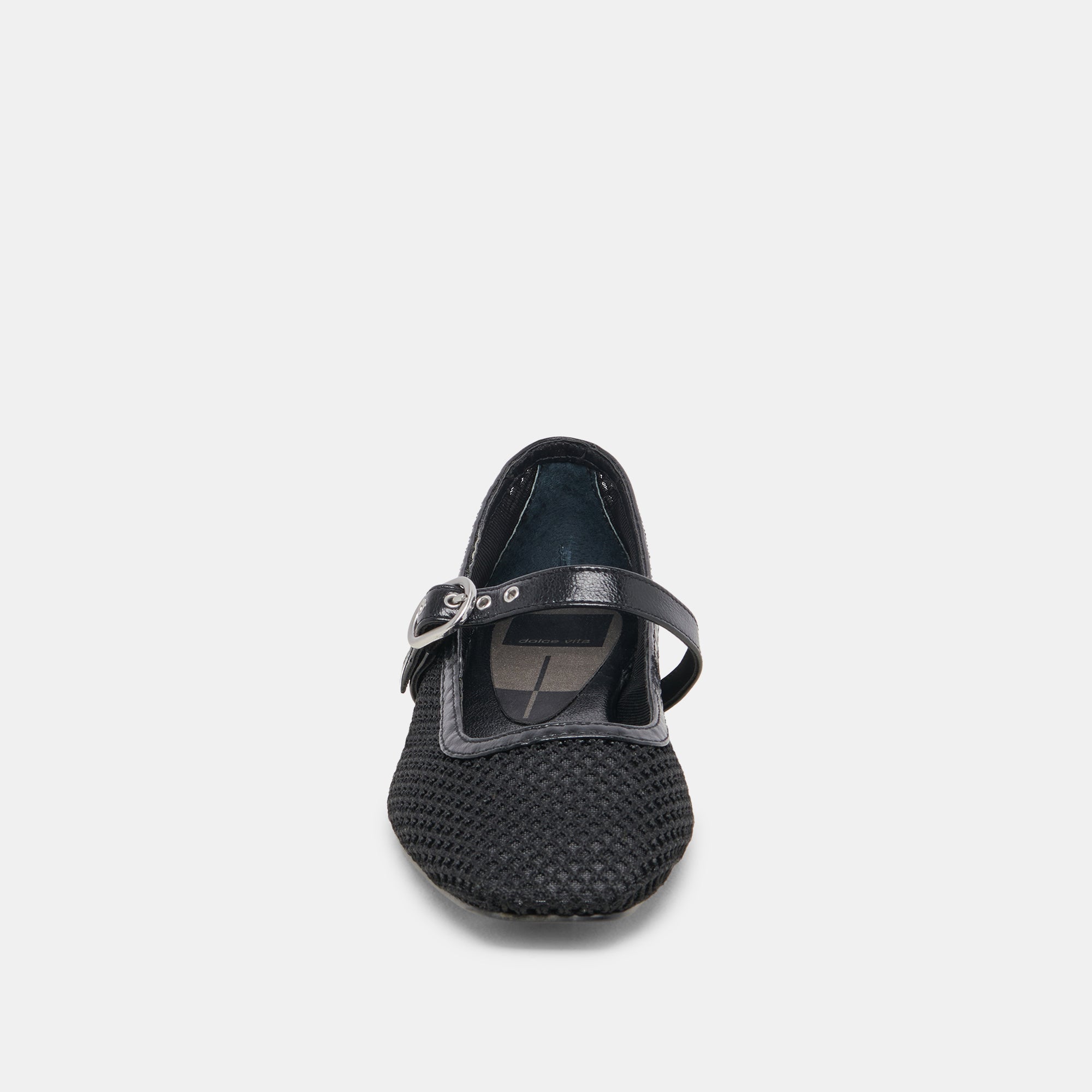 RODNI Women's Black Woven Mesh Ballet Flats - Comfortable Slip-On Shoes for Work, Office & Casual Wear