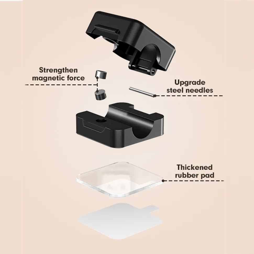 ENTYTEE Magnetic Cable Clips (7-Pack) - Adjustable Cord Holder for Desk, Wall & Car - Under Desk Cable Management Organizer for Home Office, Phone, Nightstand & Desktop - Perfect for Workspace & Vehicle Organization