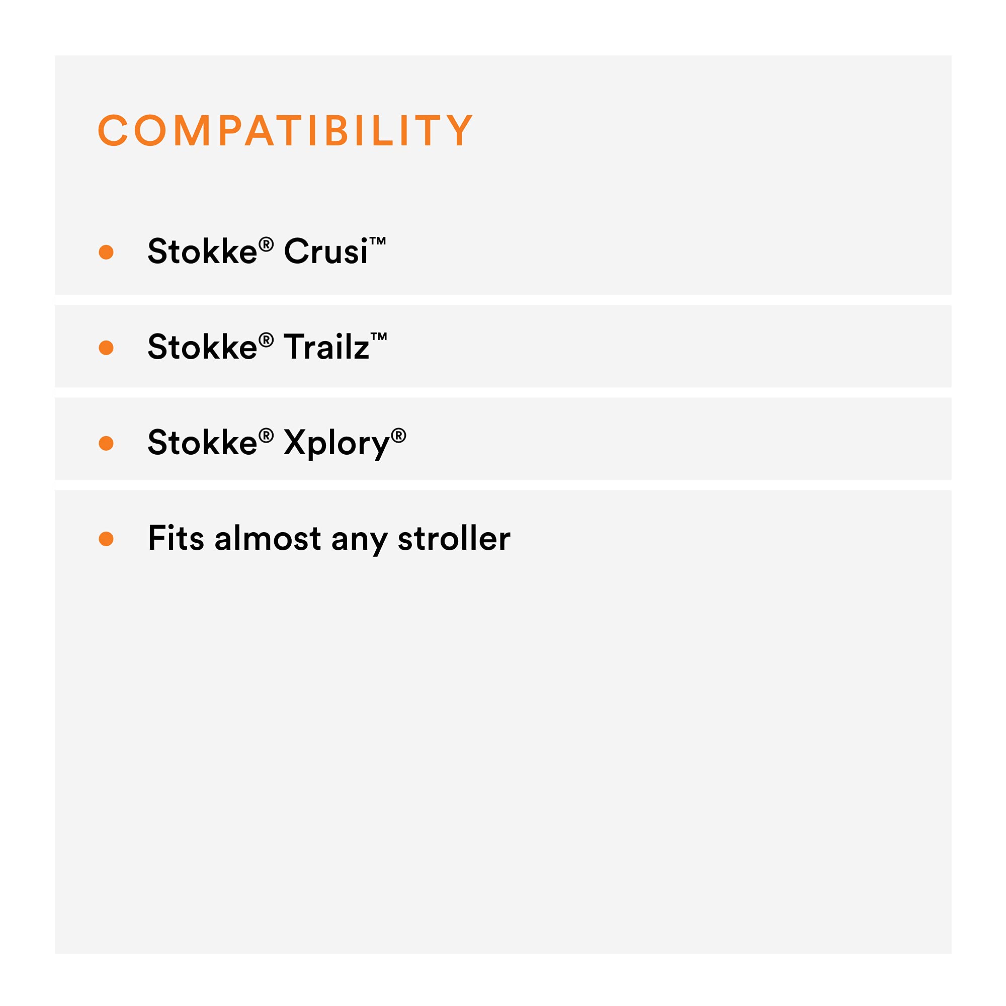 Stokke PramPack Travel Stroller Cover - Lightweight & Compact Black & Orange Protector for Most Strollers - Perfect for Airplane, Car & Storage Protection