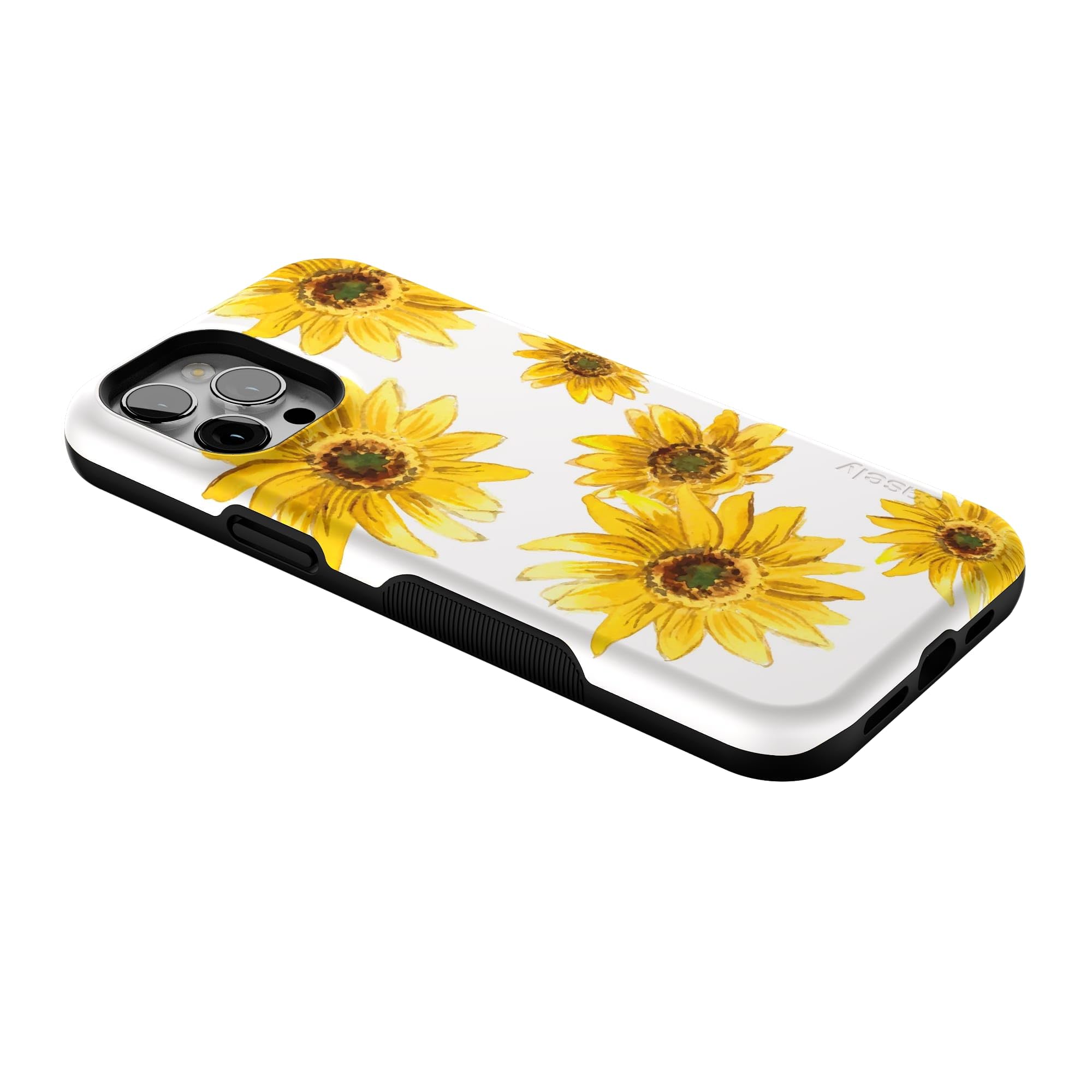 Casely iPhone 12 Pro Max Case - Golden Garden with Yellow Sunflower Floral Design | MagSafe Compatible | Shockproof Protective Cover | Perfect for Outdoor Adventures & Daily Use
