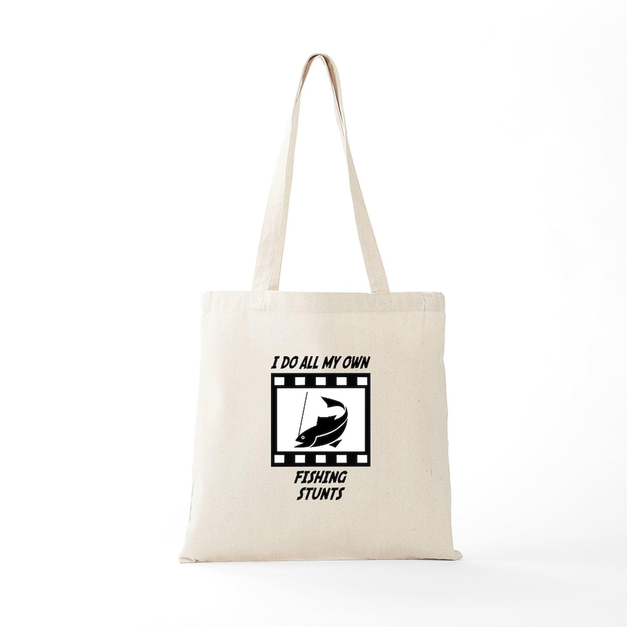 Fishing Stunts Tote Bag - Eco-Friendly Natural Canvas Reusable Shopping Bag for Groceries, Beach Trips & Outdoor Adventures | CafePress