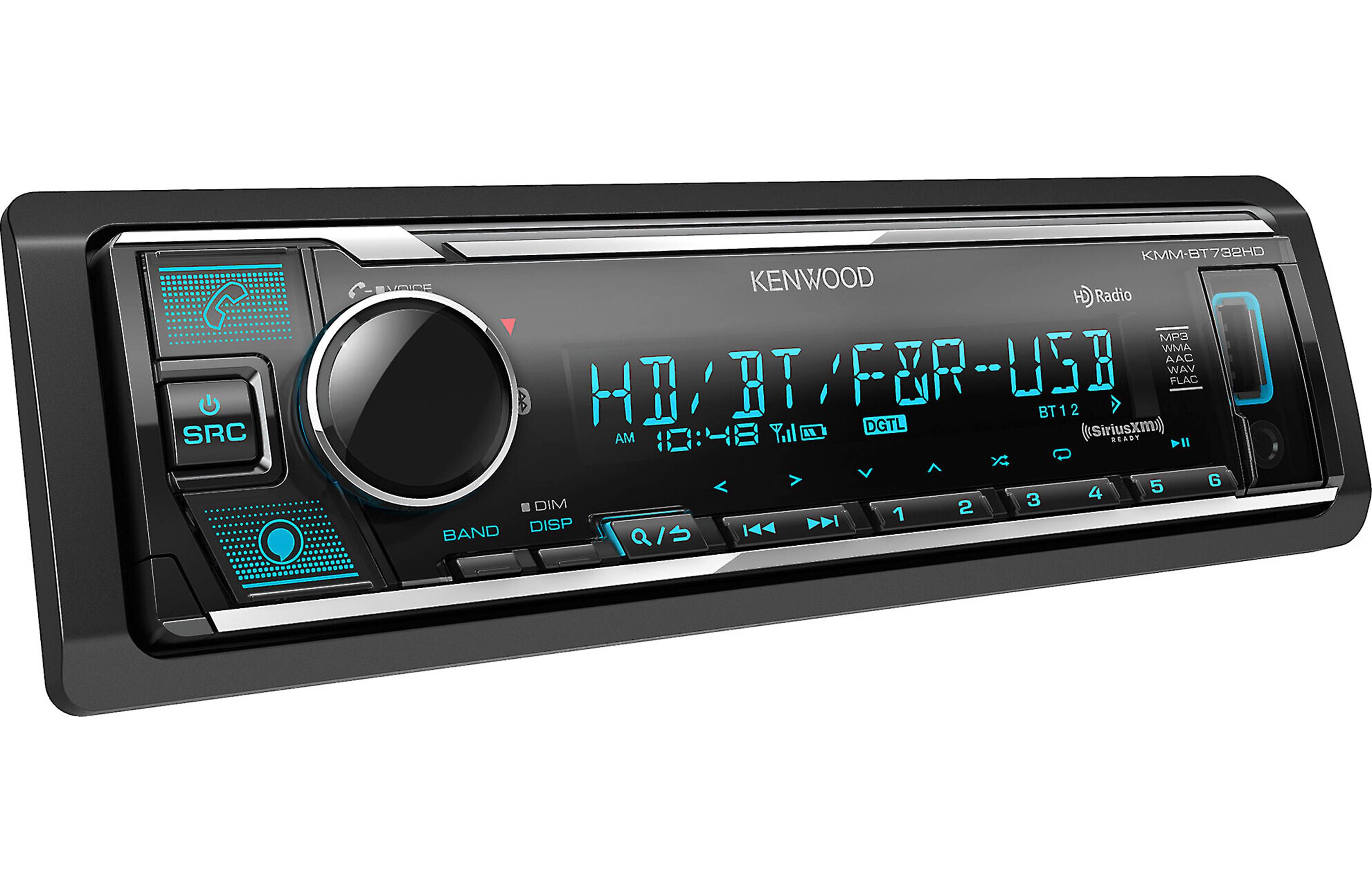 Kenwood KMM BT732HD Digital Media Receiver with Bluetooth - Car Stereo for Music Streaming & Hands-Free Calling - Perfect for Road Trips & Commuting