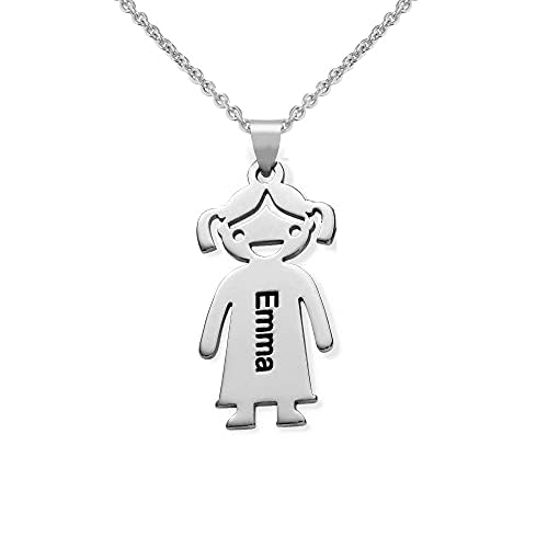 Personalized Mother's Necklace with Engraved Family Charm - Elegant Jewelry Gift for Women, Mom, Grandma - Perfect for Mother's Day, Christmas & Birthday Gifts - Ideal for Special Occasions & Everyday Wear