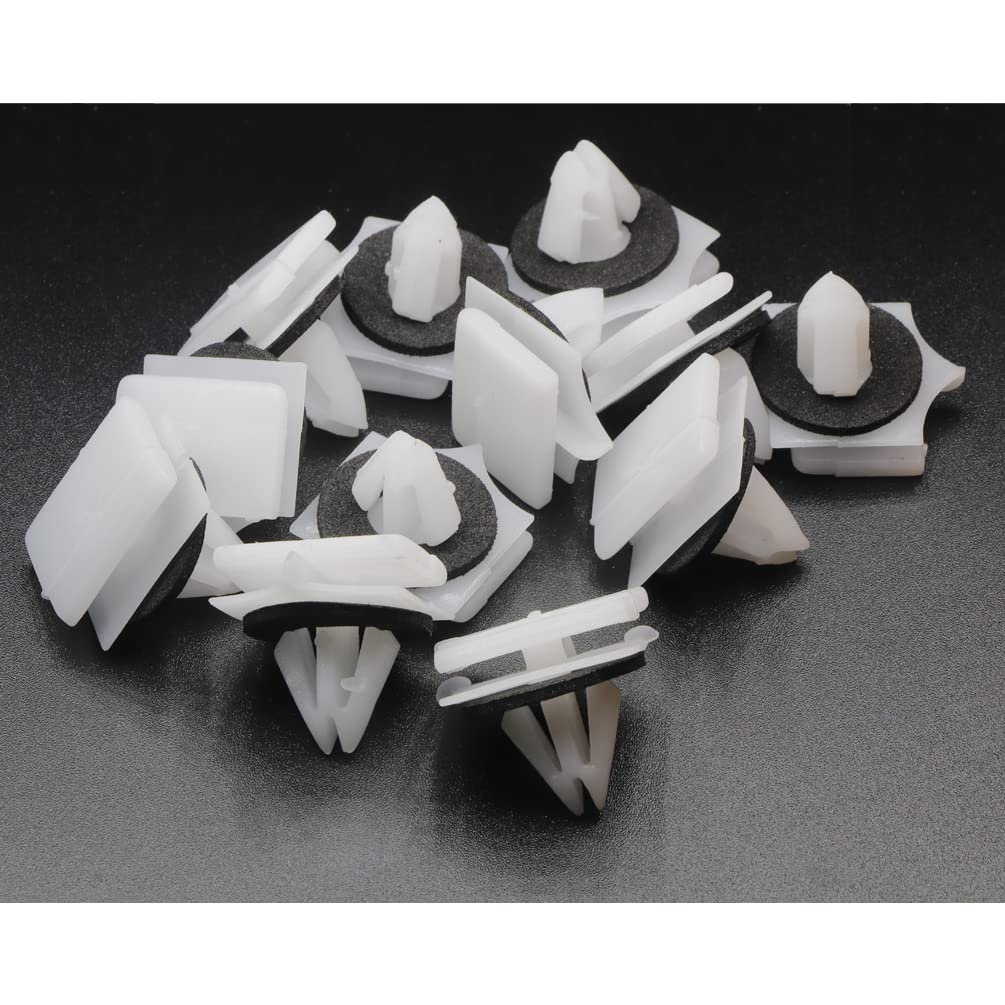 50 Pcs GM Rocker Panel Moulding Clips 11518357 - Durable Lantee Cladding Retainer Fasteners with Sealer for Cadillac Chevy Dodge | Perfect for Auto Body Repair & Restoration Projects