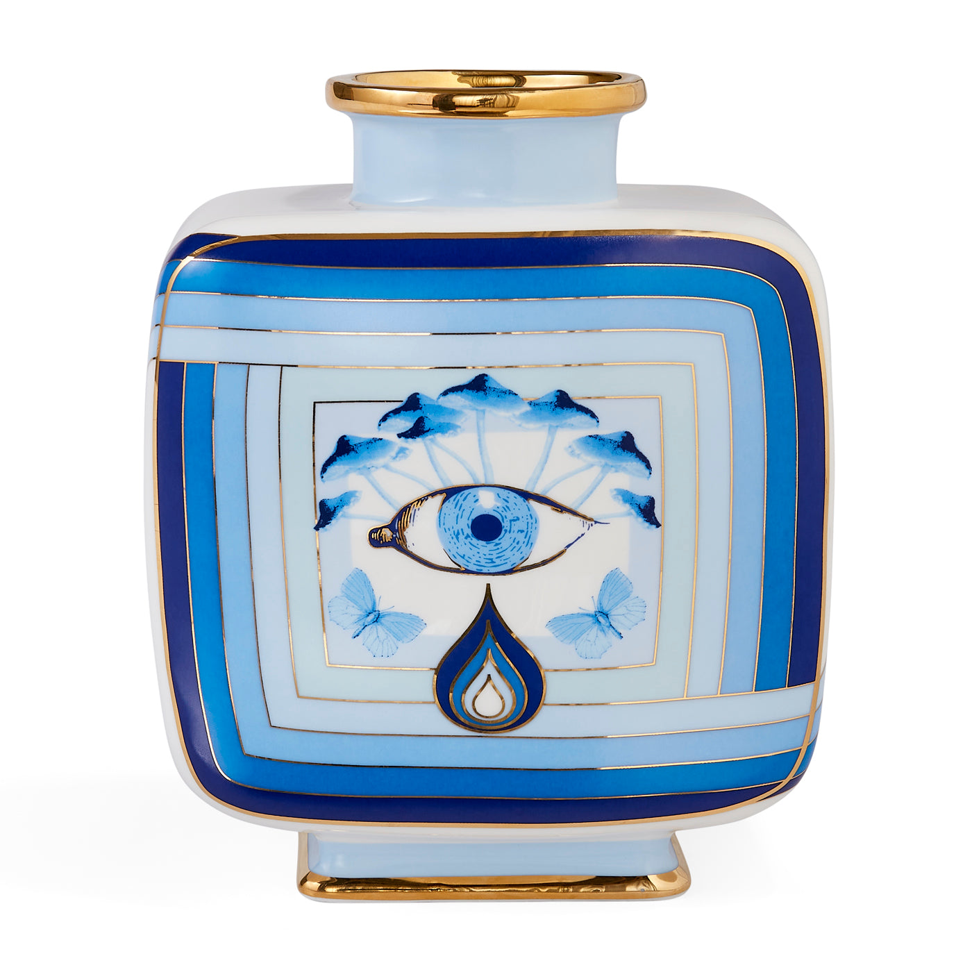 Premium Druggist Square Vase - Elegant Glass Flower Vase for Home Decor, Wedding Centerpieces & Apothecary Style Display