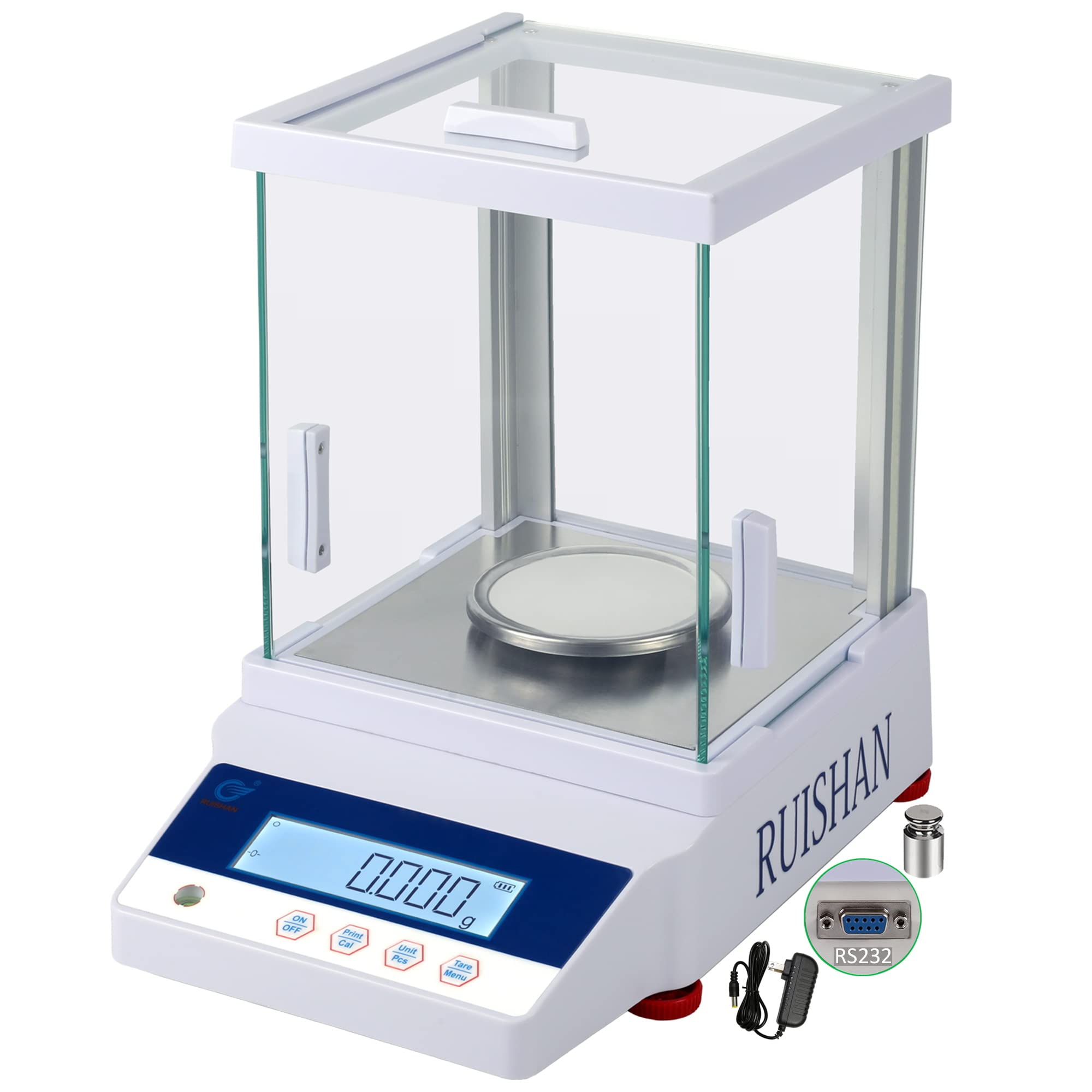 0.001g Precision Electronic Balance Scale - 1mg to 200g High Accuracy Scientific Lab Scale with LCD Display & RS232 Interface | Perfect for Jewelry Weighing, Pharmacy Measurements, School Labs & Chemical Analysis