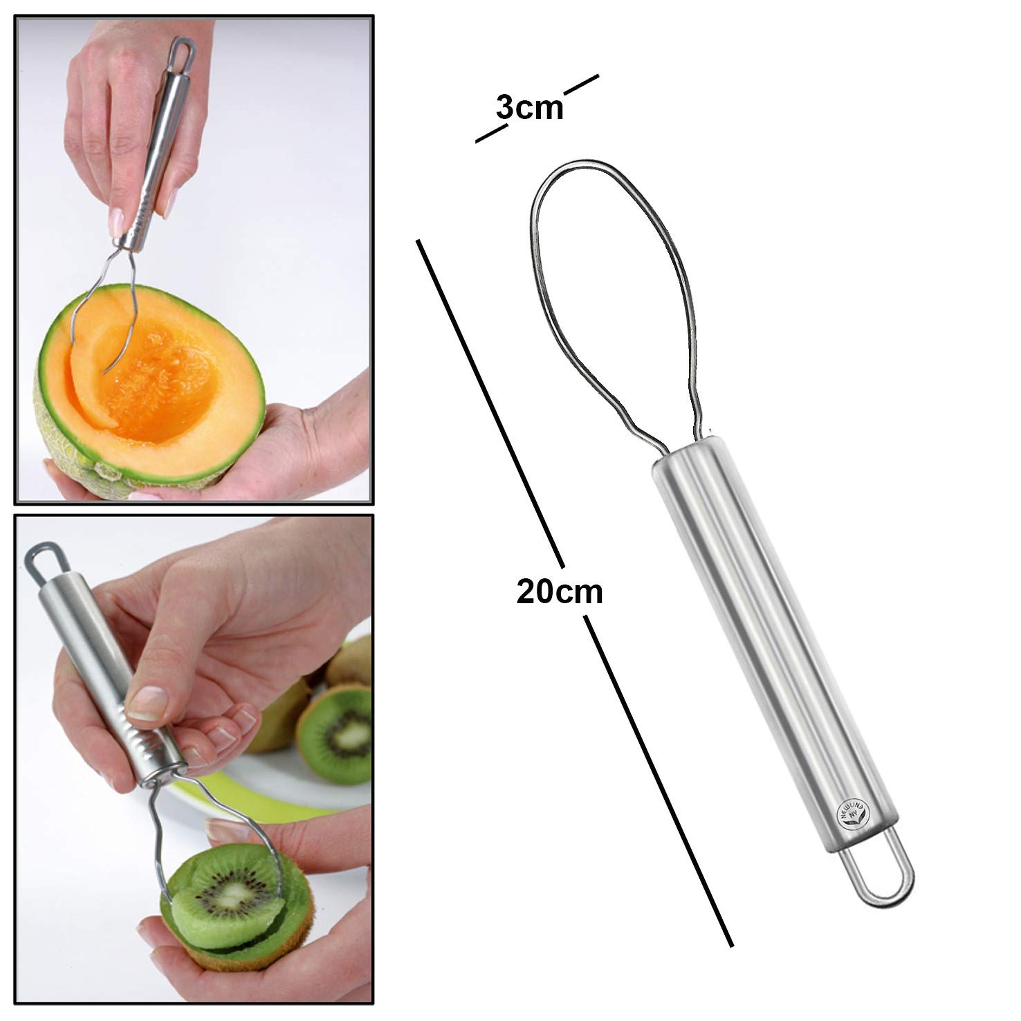 Premium Stainless Steel Fruit Helper Set - 3-Piece Kitchen Tool Kit for Peeling, Coring & Slicing | Ideal for Apples, Pears & Potatoes | Dishwasher Safe & Rust-Resistant