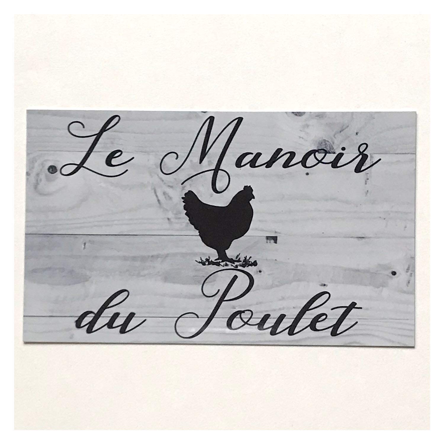 Rustic Wooden French Chicken Rooster Hen Coop House Wall Plaque - 20.3 x 30.5 cm Farmhouse Decor for Kitchen, Garden, or Countryside Home