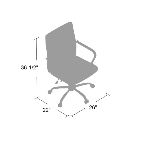 Boss Retro Task Chair with Chrome Fixed Arms B436C - Ergonomic Office Chair for Home & Work - Perfect for Long Hours at Desk, Computer Work & Study