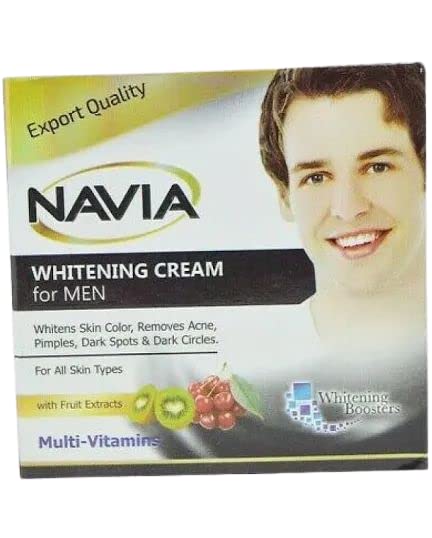 Navia Whitening Cream for Men - Brightening & Hydrating Face Moisturizer for Dark Spots & Uneven Skin Tone | Perfect for Daily Skincare & Post-Shave Care