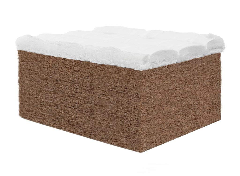 Organic Coconut Coir Mattress - Palmpring Natural Latex & Coconut Fiber Queen Size Mattress for Back Pain Relief | Breathable, Hypoallergenic, Eco-Friendly Bed for Home, Guest Room & Dorm Use