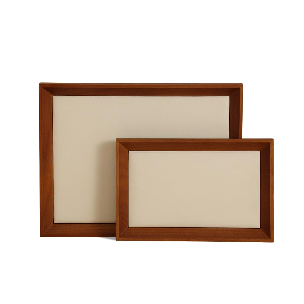 Premium Wooden Jewelry Tray Organizer - Large Luxury Watch & Jewelry Display Stand for Necklaces, Bracelets & Accessories | Perfect for Nightstand, Dresser & Vanity Organization