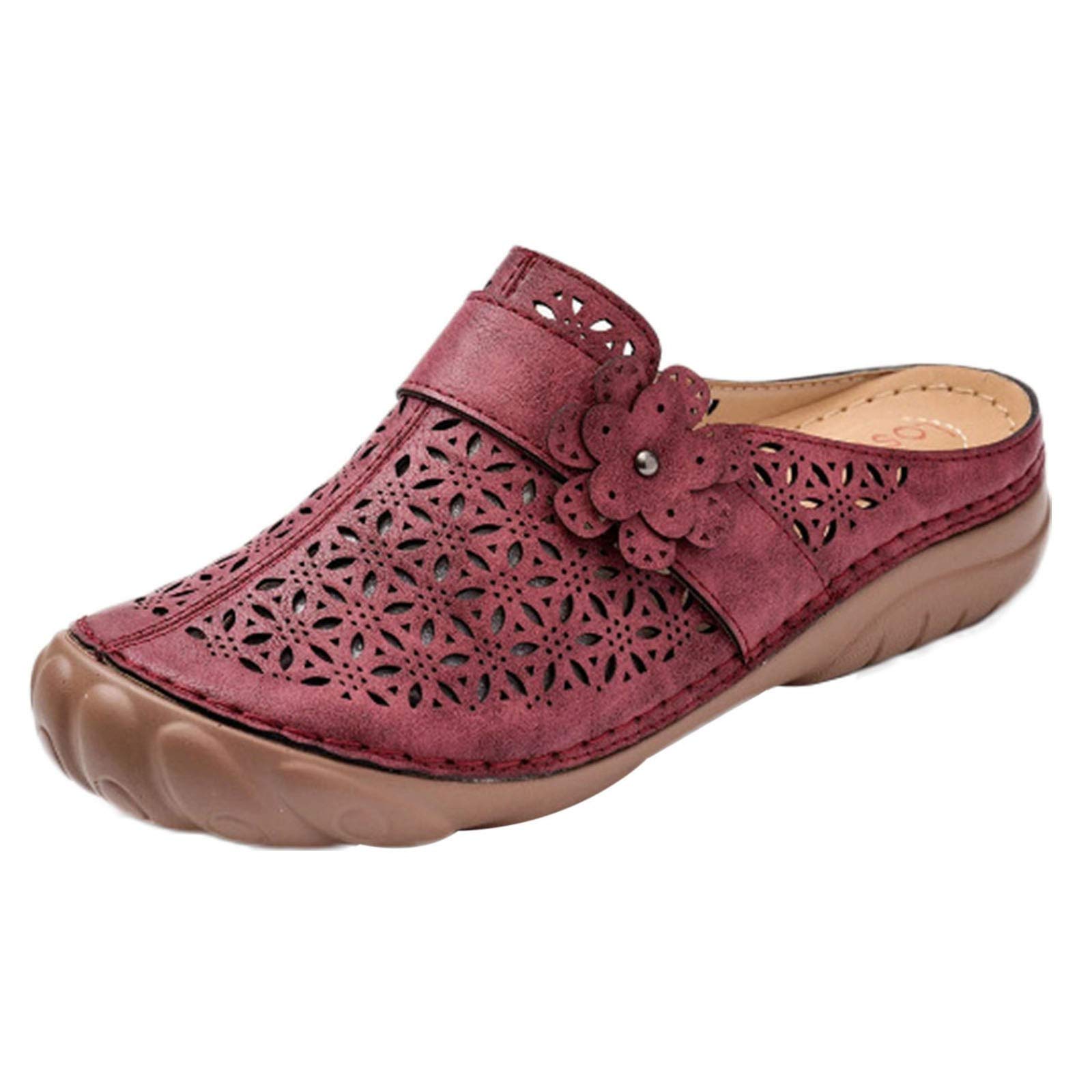 Women's Vintage Slip On Mule Slippers - Breathable Indoor/Outdoor Sandals for Comfort & Style | Perfect for Home, Office & Casual Outings