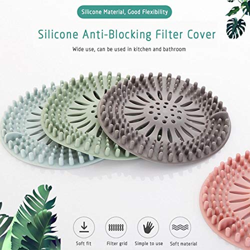 **Agabani Shower Drain Cover - Durable Silicone Hair Catcher & Sink Drain Stopper - Bathtub Hair Trap for Clog-Free Drains - Bathroom Cleaning Accessories (2-Pack) - Perfect for Showers, Sinks & Tubs**