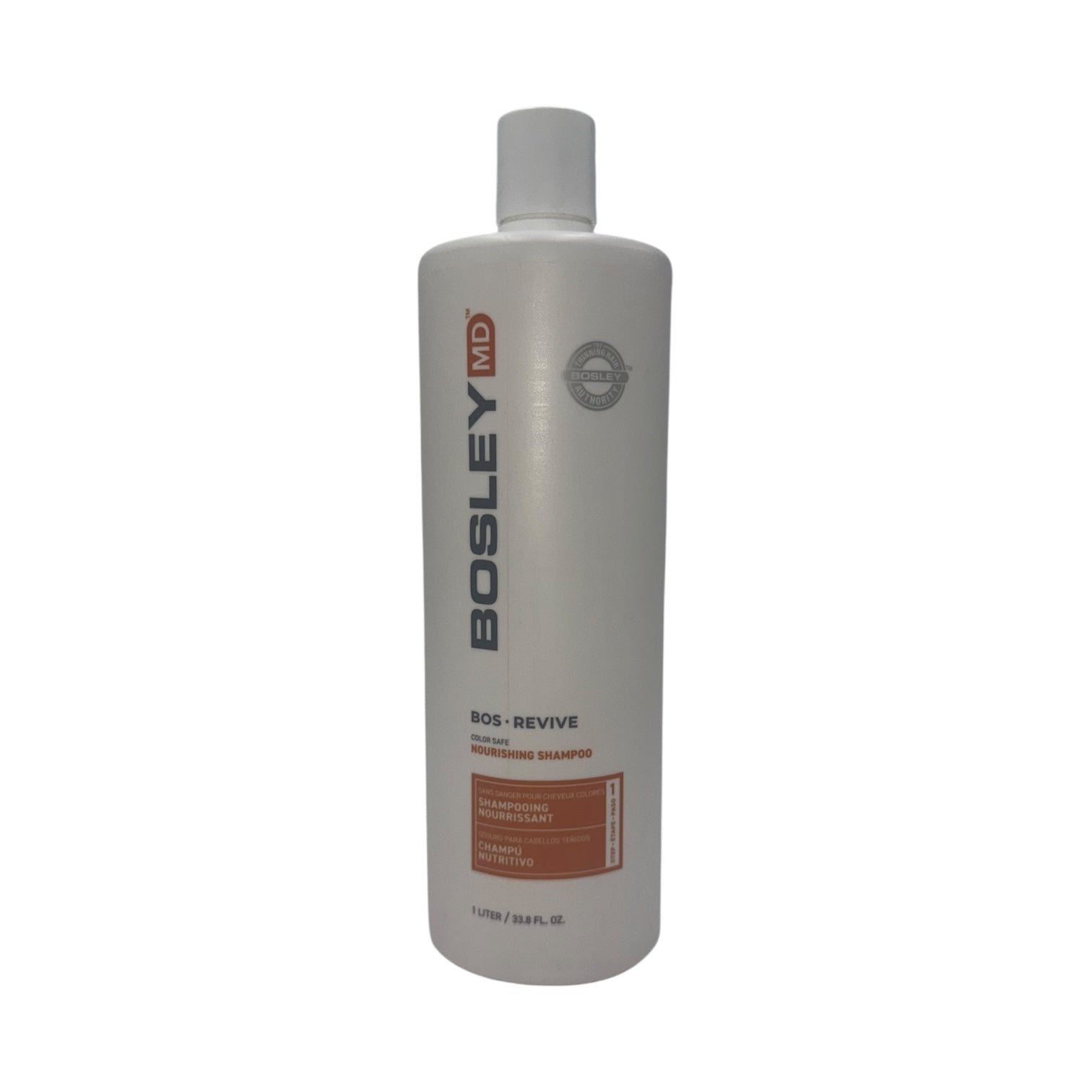 Bosley Bos Revive Nourishing Shampoo for Thinning Hair - 33.8 oz (1 Liter) - Volumizing & Strengthening Formula for Men & Women - Daily Use for Healthier Hair Growth