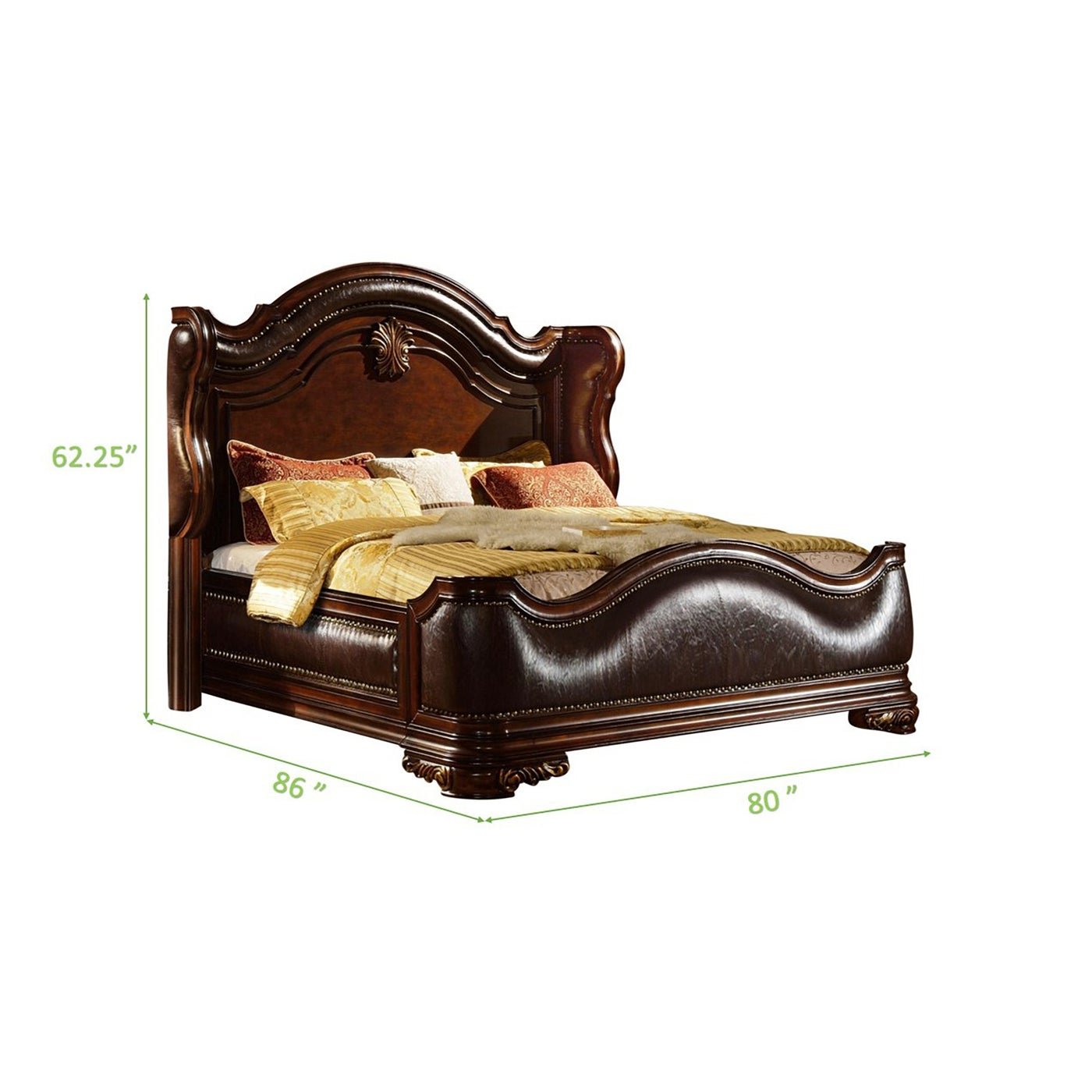 Bella Collection Bedroom Set - Queen Size Bed Frame, Nightstand & Dresser - Modern Bedroom Furniture for Home Decor | Perfect for Master Bedroom, Guest Room & Apartment