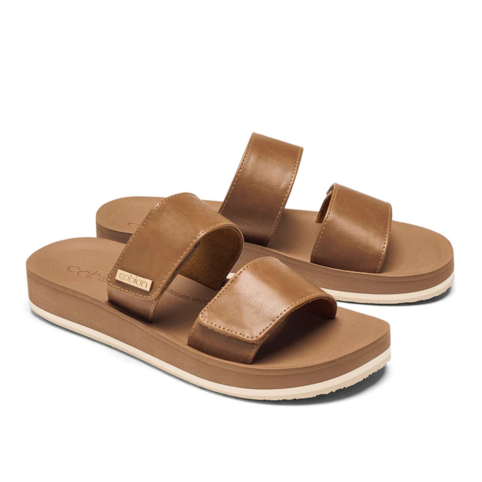 Cobian Dana Rise Women's Comfortable Slide Sandals - Tan | Casual Summer Beach Walking Shoes for Women | Perfect for Vacation, Poolside & Outdoor Activities