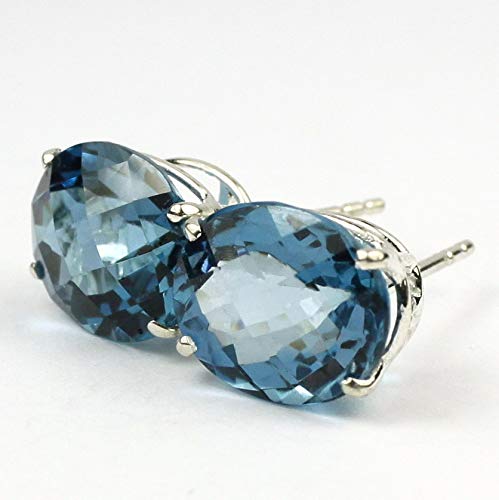 London Blue Topaz Sterling Silver Post Earrings for Women – Hypoallergenic & Elegant Jewelry Gift for Birthdays, Anniversaries, and Special Occasions