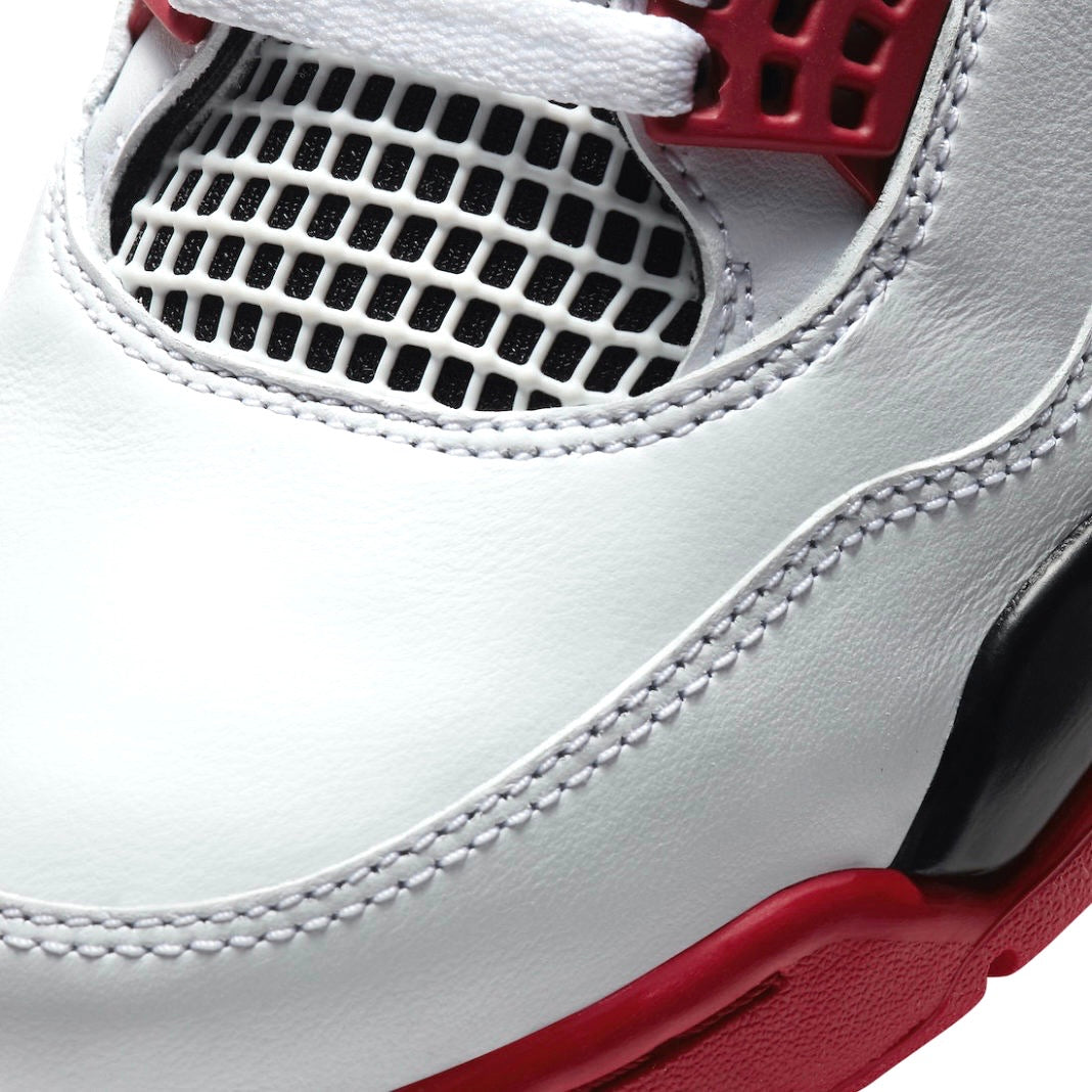 Air Jordan 4 Retro Fire Red (2020) - White/Fire Red/Tech Grey Basketball Shoes for Men - Perfect for Streetwear & Sneaker Collectors
