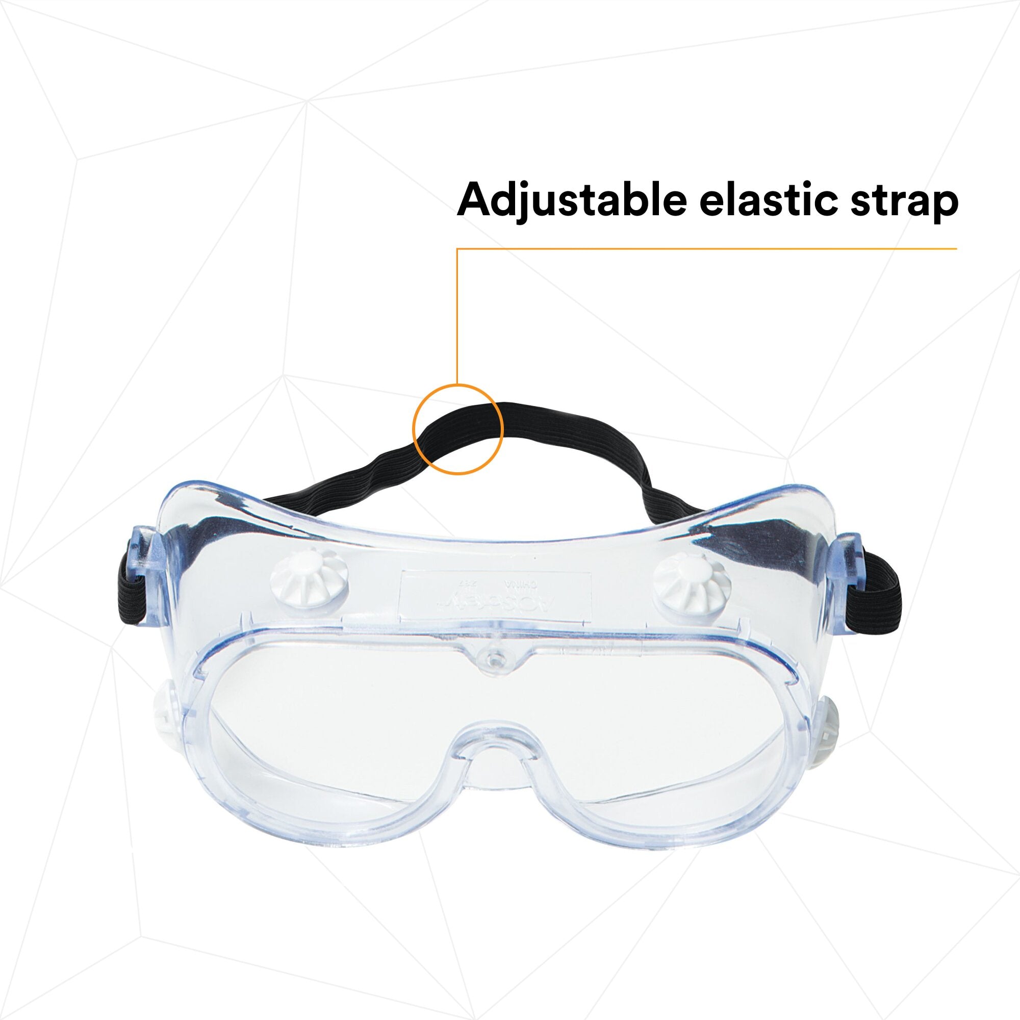 3M 334 Splash Safety Goggles with Anti-Fog Clear Lens (Pack of 10) - Chemical Splash Protection for Lab Work, Construction & DIY Projects