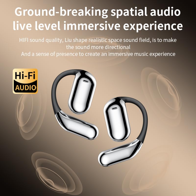 Q16 PRO Wireless Bluetooth 5.4 Translation Earbuds - 70H Playtime, Open-Ear Design, Smart Touch Control, IPX5 Waterproof - Perfect for Travel, Business Meetings & Multilingual Conversations