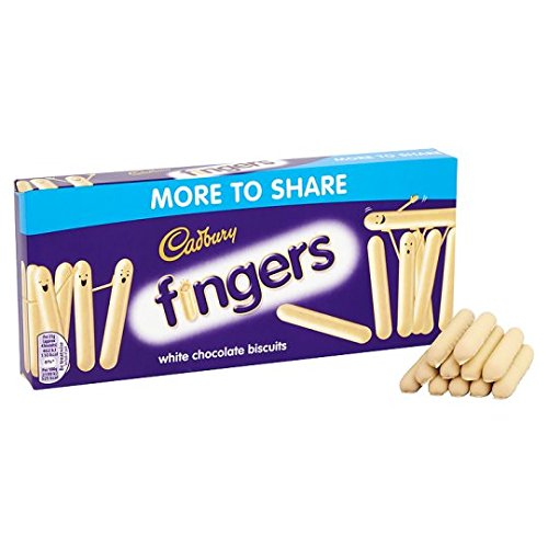 Original Cadbury Fingers White Chocolate Biscuits - Imported British Cookies from UK - Crunchy White Chocolate Covered Biscuits for Tea Time, Gifts & Snacking