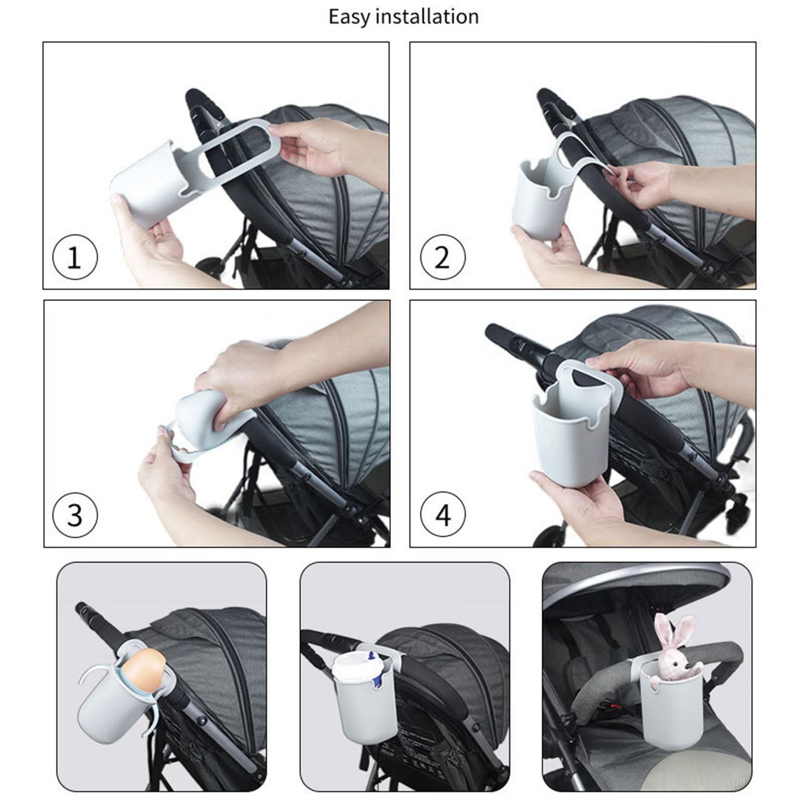 Non-Slip Silicone Cup & Phone Holder for Walker Bike - Portable Drink & Device Organizer for Walking, Cycling, and Outdoor Activities