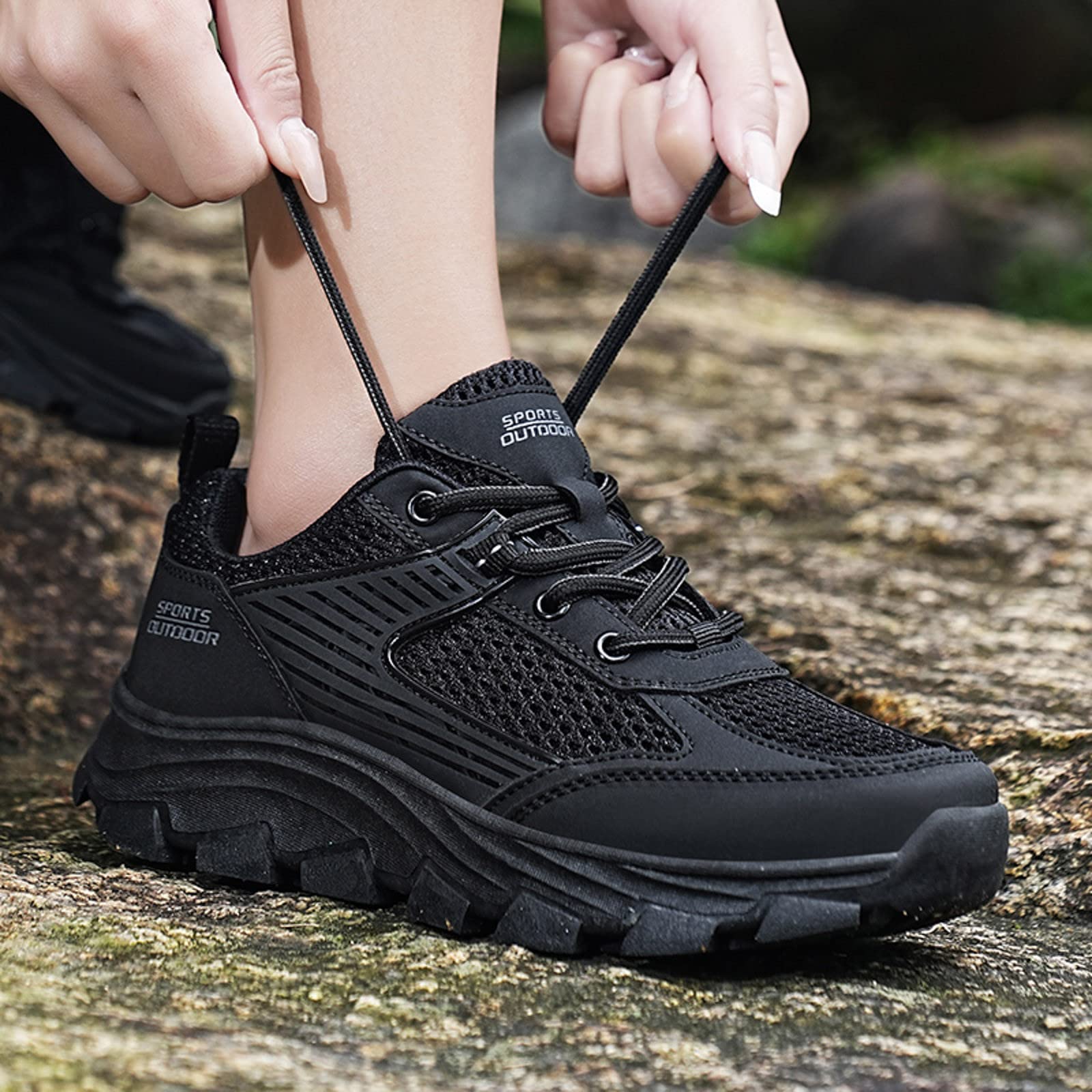 Viunychn Men's & Women's Trekking Hiking Shoes - Breathable Waterproof Lightweight Outdoor Walking Shoes for Camping, Backpacking & Trail Running - All-Season Comfort & Durability