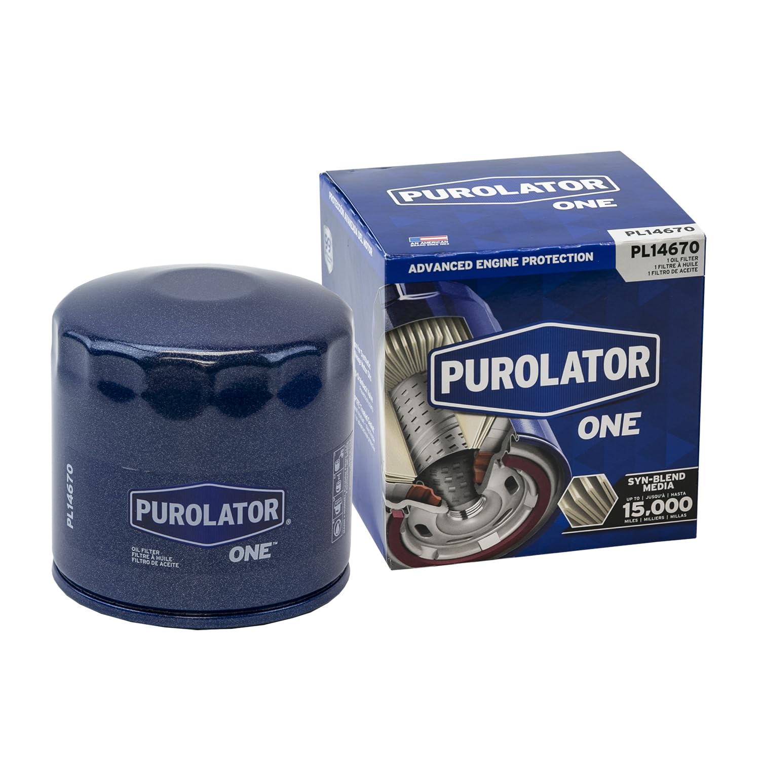 Purolator PL14670 PurolatorONE Advanced Engine Protection Spin-On Oil Filter - High Performance Oil Filter for Cars, Trucks & SUVs | Perfect for Regular Maintenance & Engine Protection