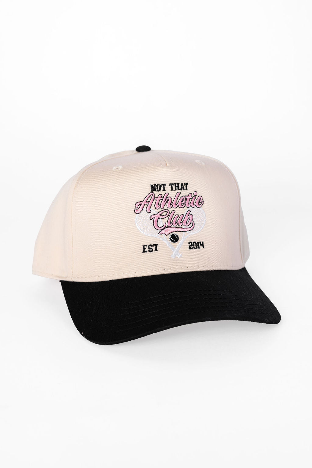 Not That Athletic Club Black & Natural Baseball Cap - Adjustable Unisex Dad Hat for Men & Women - Perfect for Outdoor Sports, Casual Wear & Sun Protection