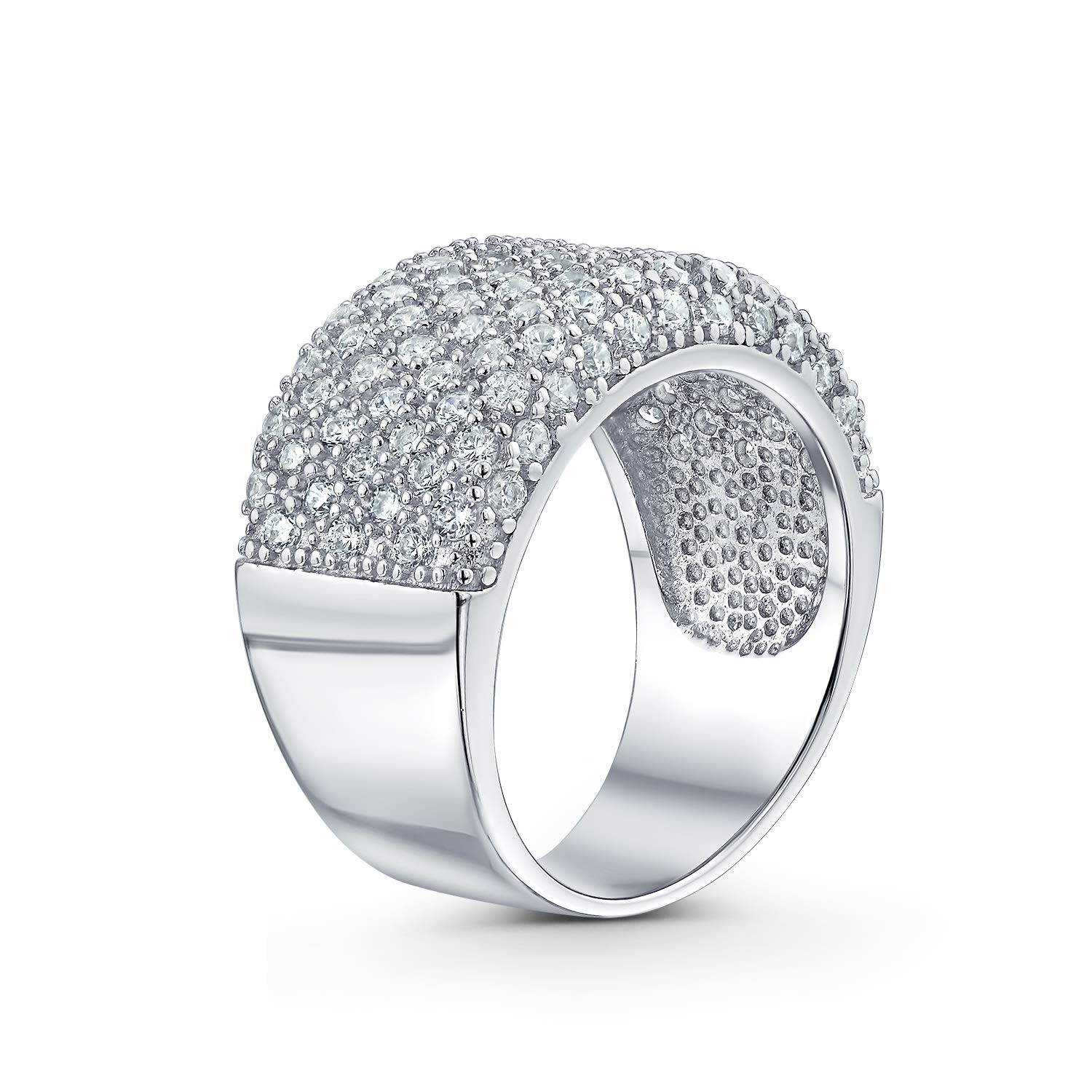 Personalized AAA Cubic Zirconia Cocktail Ring for Women - Rose Gold Plated .925 Sterling Silver Wedding Band, Anniversary Gift, Customizable Jewelry - Perfect for Date Nights, Bridal Showers & Special Occasions