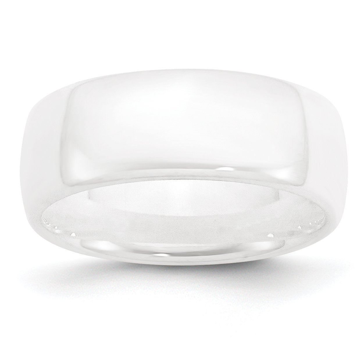 Men's Ceramic White 8mm Polished Wedding Band Ring - Durable & Comfortable for Everyday Wear - Perfect for Engagement, Anniversary & Special Occasions