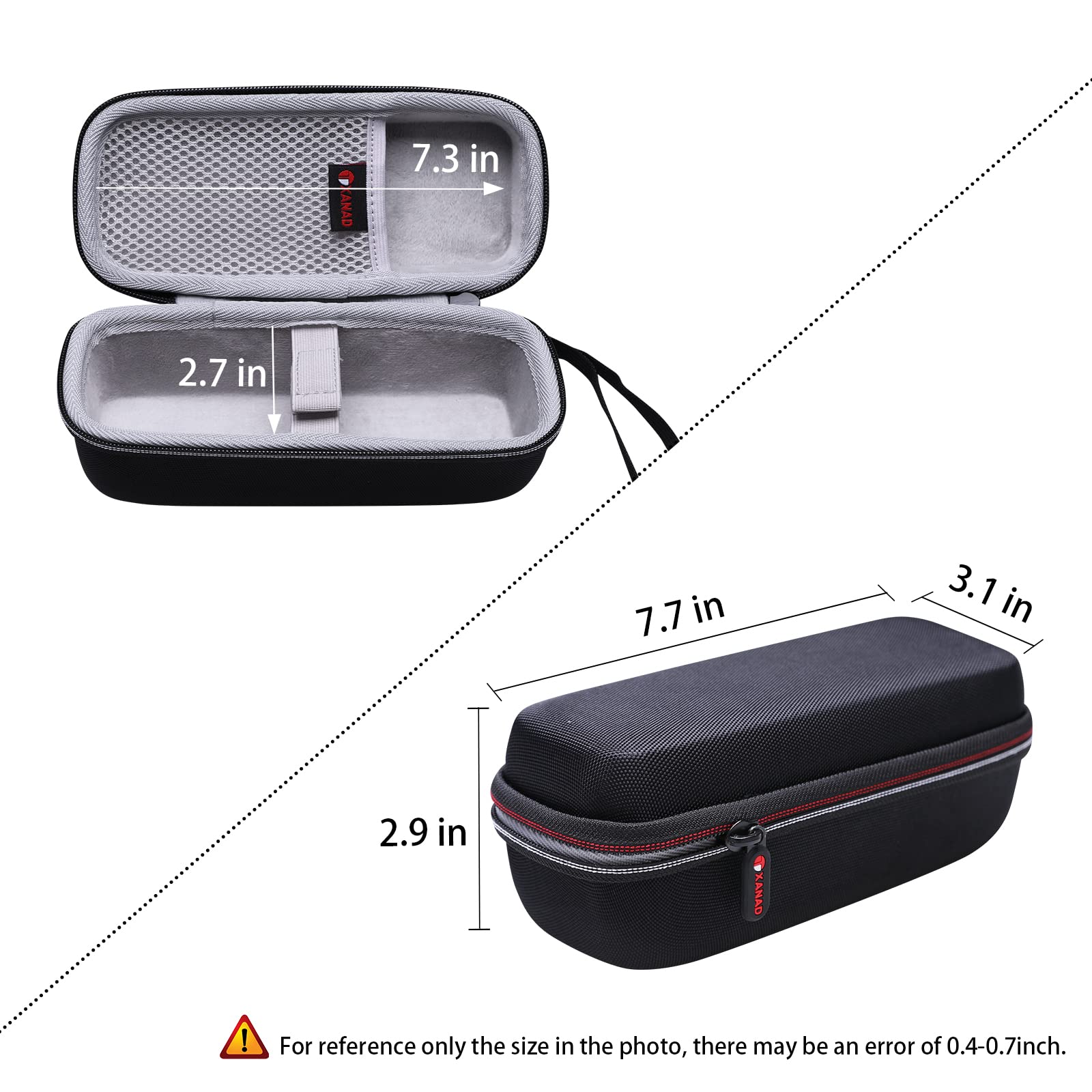 XANAD Travel Case for Sonos Roam 2/1 & JBL Flip 4 Portable Speaker - Waterproof Protective Storage Bag with Pouch | Perfect for Outdoor Adventures, Travel & Daily Commute