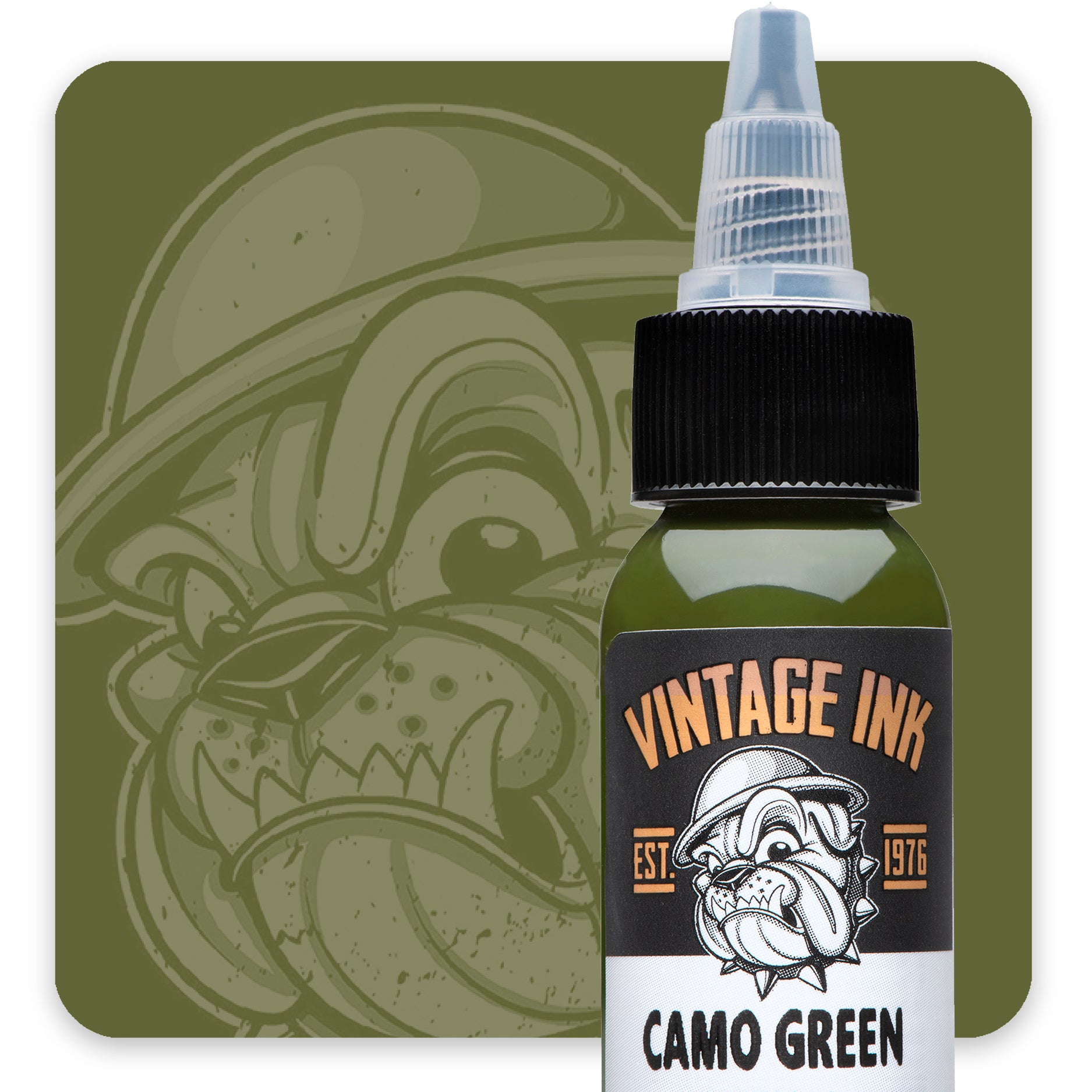 Eternal Vintage Ink Camo Green Ink - Premium Fountain Pen Ink for Writing, Calligraphy & Art - Perfect for Journals, Letters & Creative Projects