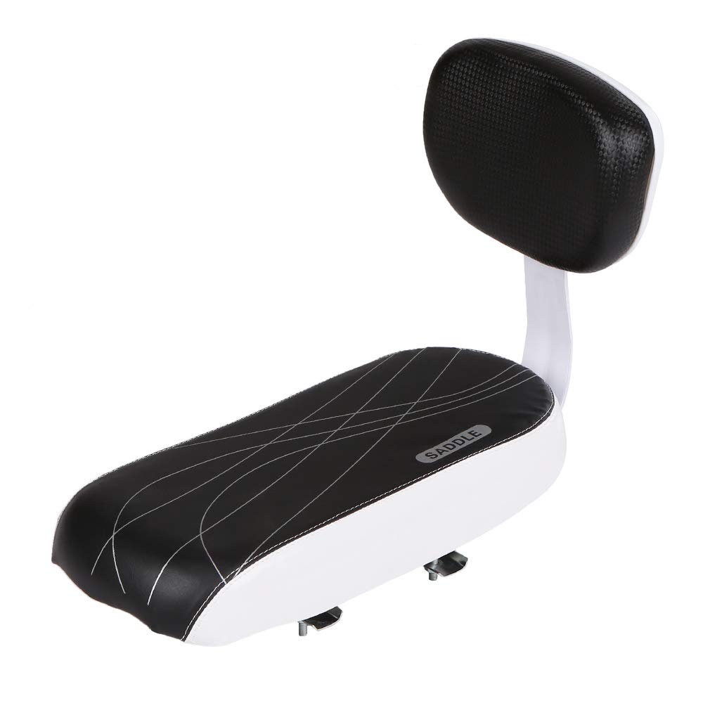 Lixada Comfortable PU Leather Bicycle Rear Seat Cushion with Backrest - Universal Bike Rack Mount for Mountain, Road & Commuter Bikes - Perfect for Cycling, Touring & Family Rides