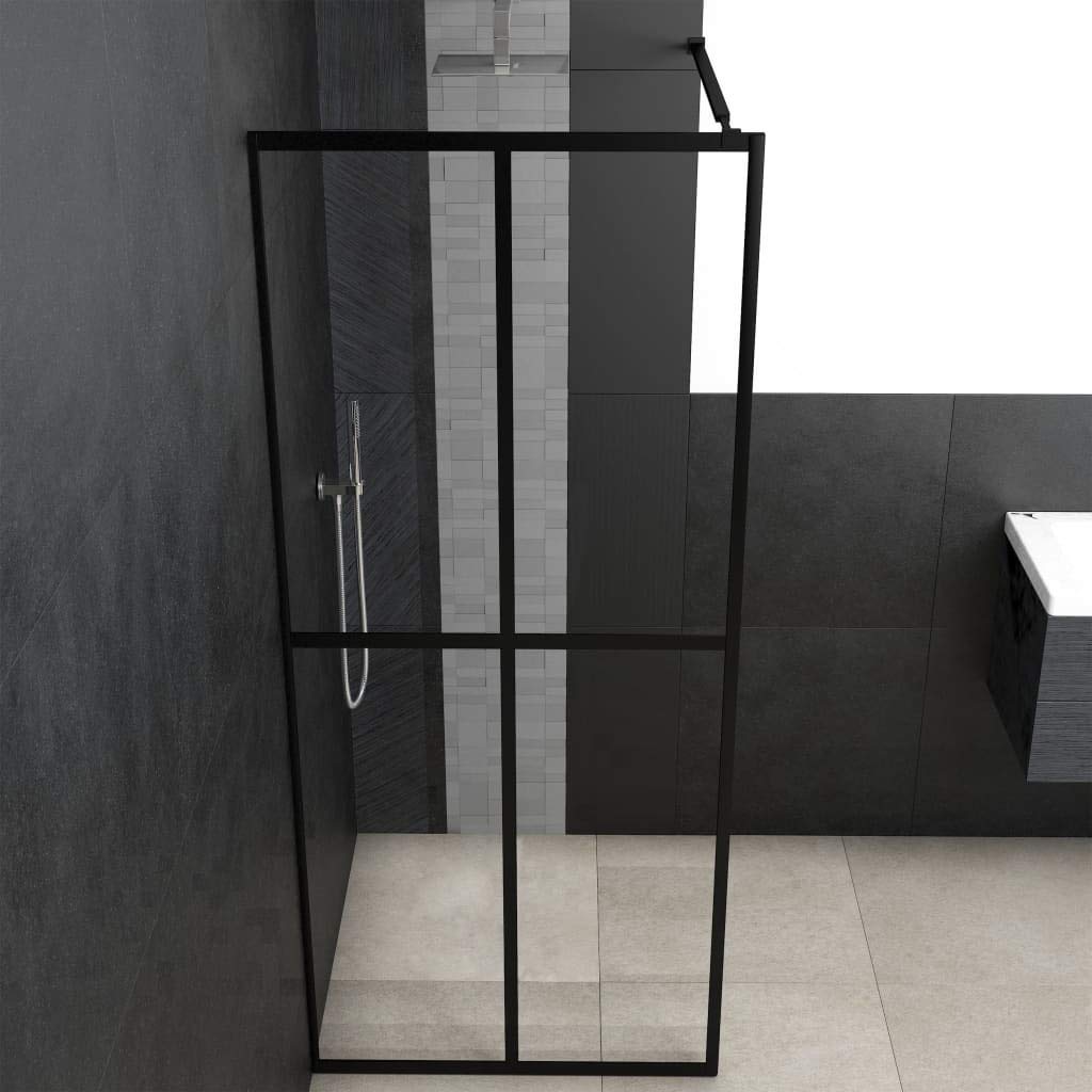 FAMIROSA 39.4x76.8 Inch Modern Walk-in Shower Door - Single Panel Tempered ESG Glass with Aluminum Frame for Bathroom, Waterproof Shower Screen Partition - Perfect for Small Bathrooms & Spa-Like Showers