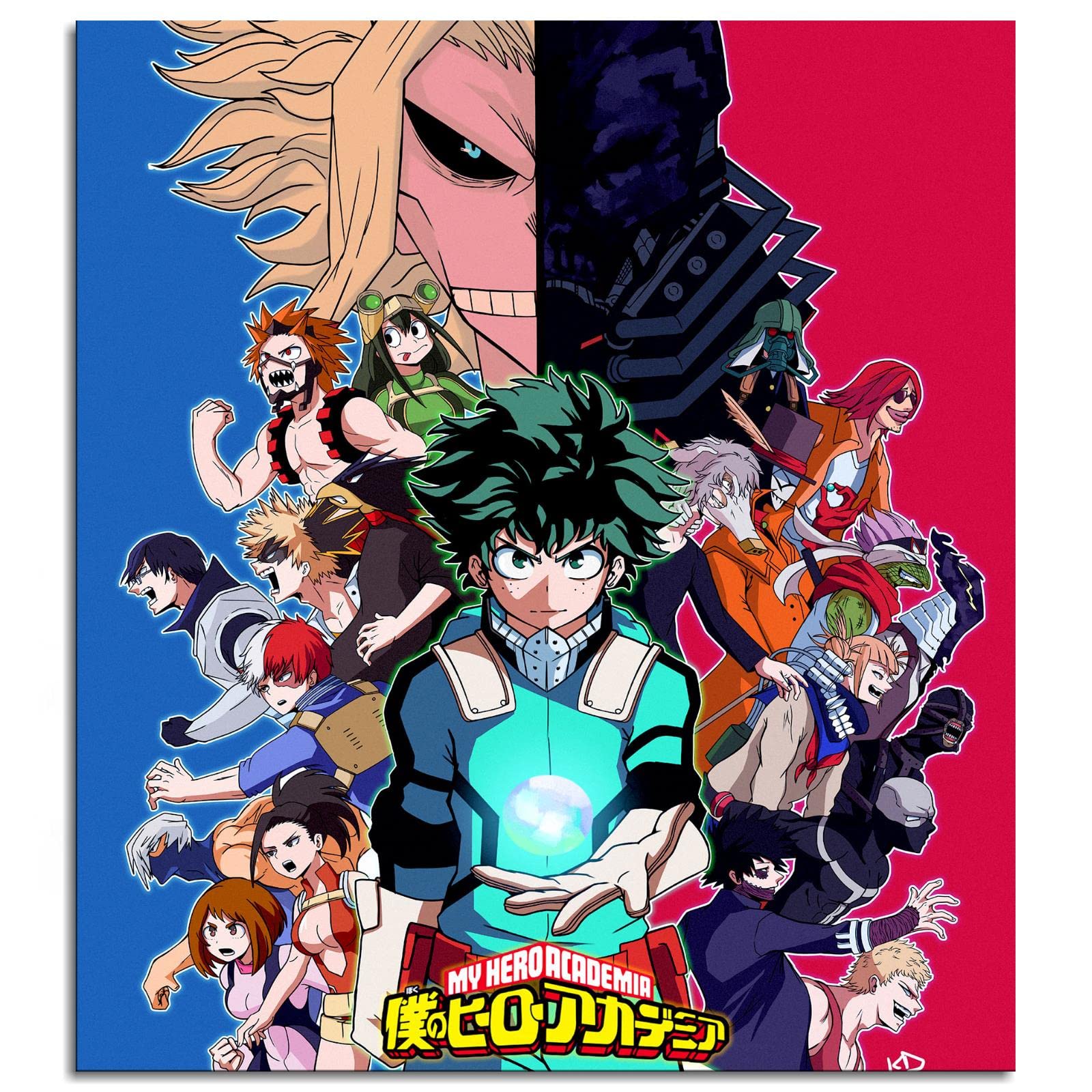 My Hero Academia Canvas Prints - Japanese Anime Wall Art Poster for Boys Room, Dorm, Bedroom & Office Decor - Unframed 10x8 Inches - Perfect for Anime Fans & Home Decoration