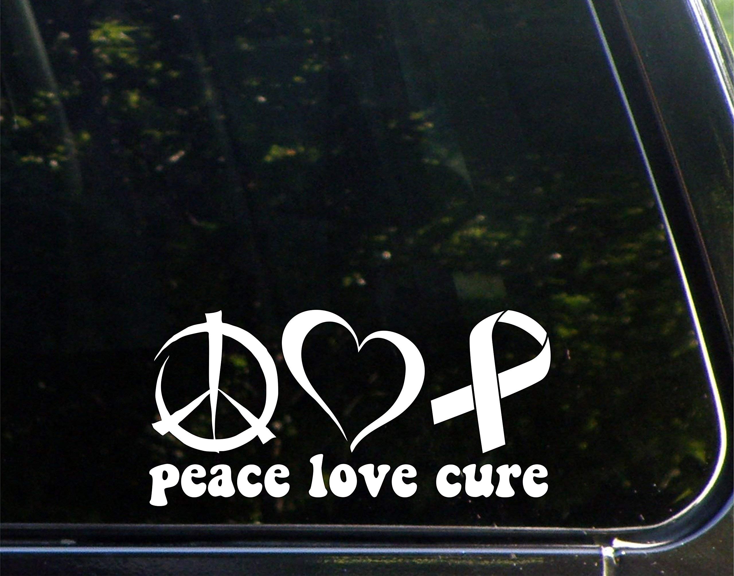 Peace Love Cure Vinyl Die Cut Decal - 7.5