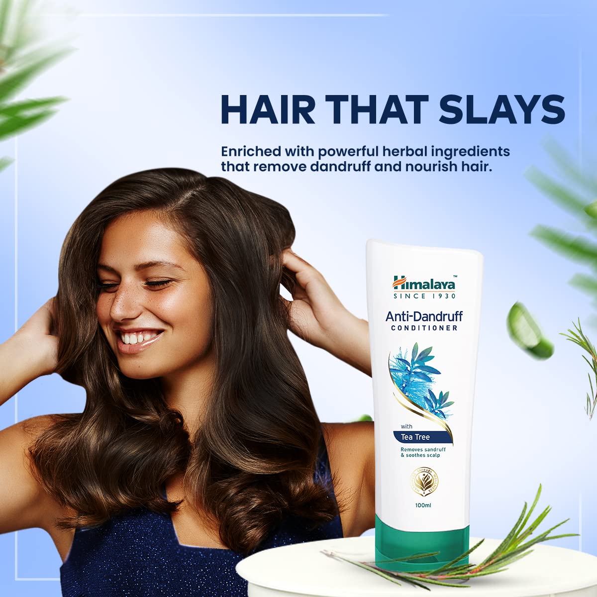 Himalaya Anti-Dandruff Conditioner with Tea Tree Oil & Aloe Vera - Fights Dandruff, Soothes Scalp & Nourishes Hair - 100ml for Men & Women - Perfect for Daily Hair Care & Scalp Treatment