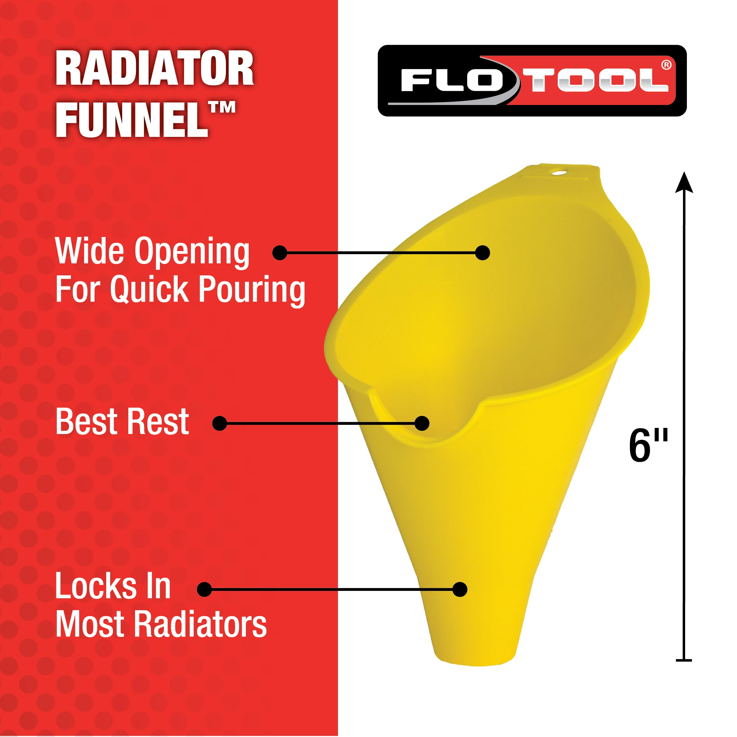 FloTool 10712MX4 Super Quad Funnel 4-Pack - Heavy Duty Oil Funnel Set for Automotive, Motorcycle & DIY Projects - Perfect for Engine Oil, Lubricants, Coolants & Fluids Transfer