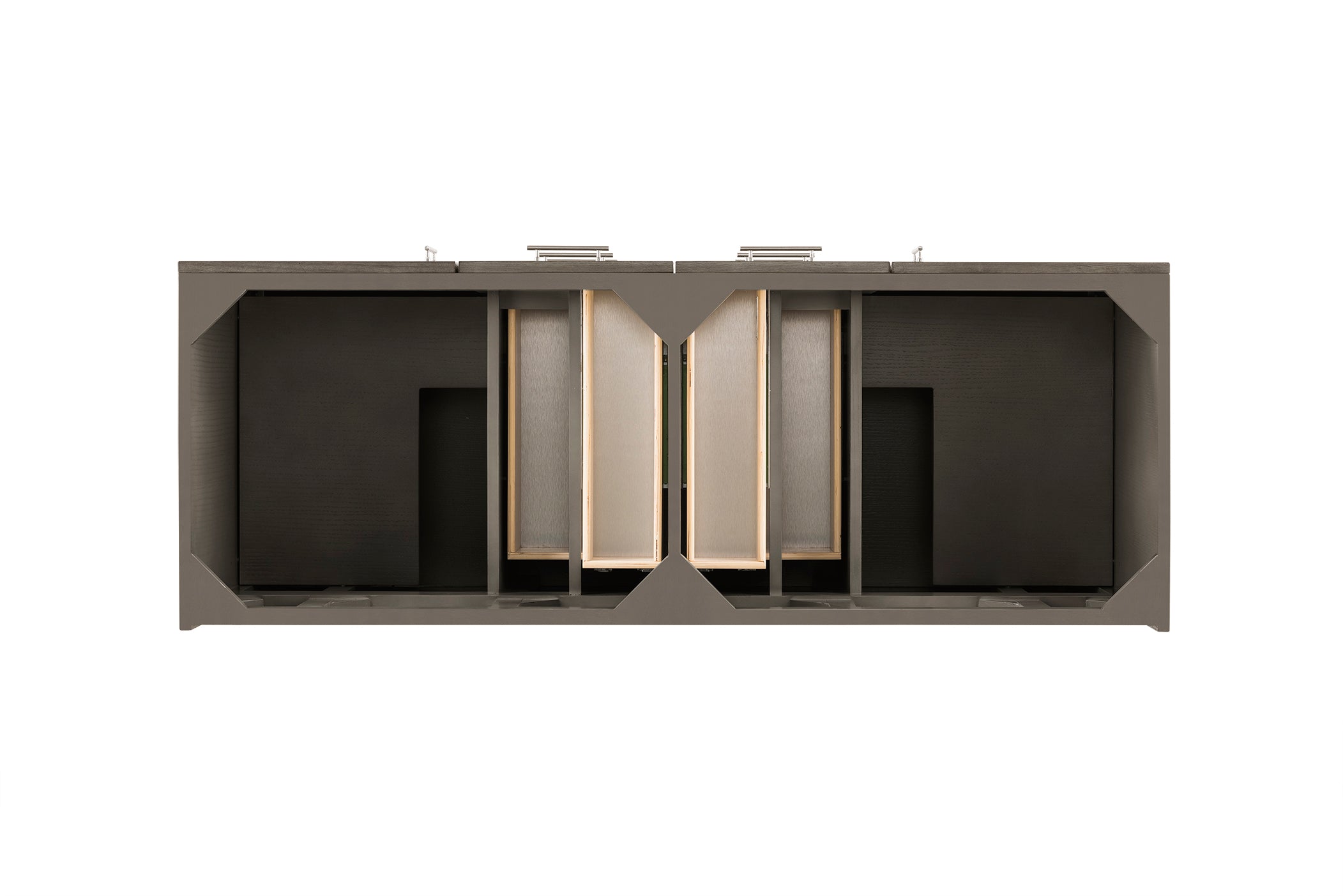 Metropolitan 60-Inch Double Bathroom Vanity in Silver Oak Finish - Perfect for Master Bathrooms & Modern Home Renovations