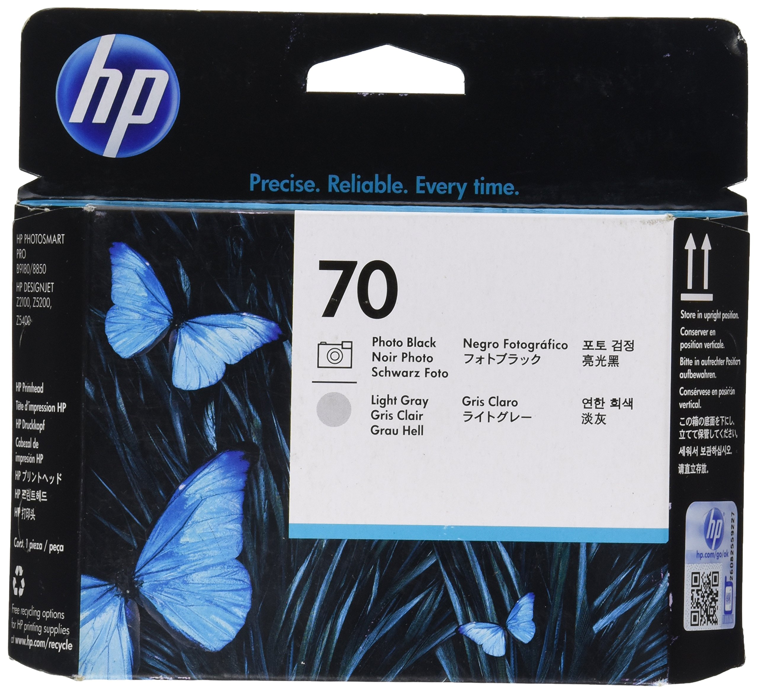 Original HP 70 Photo Printheads for Photosmart Pro B9180 Printers - Black & Light Gray Ink Cartridges | High-Quality Photo Printing for Home & Office Use