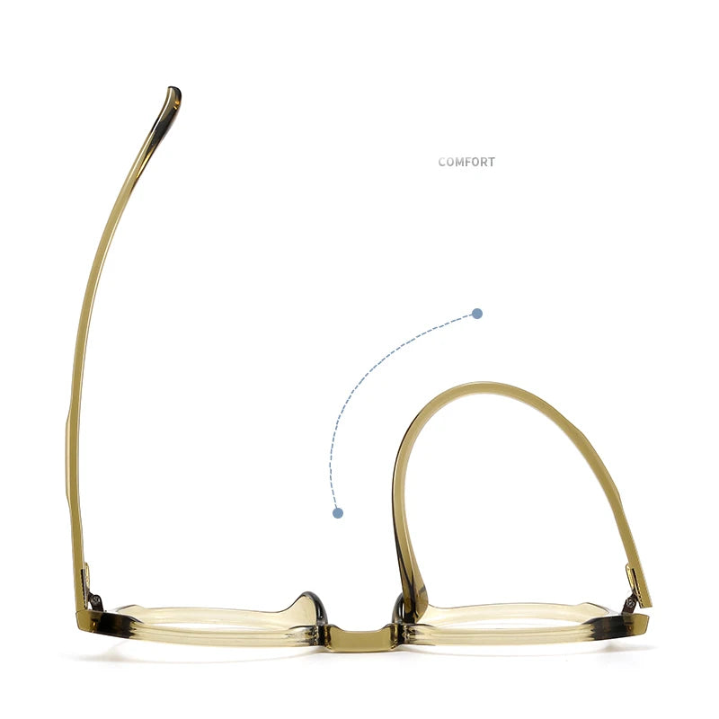 Bclear Unisex Full Rim Round TR90 Titanium Eyeglasses Frame 90302 - Lightweight & Durable Glasses for Work, Reading, and Everyday Wear