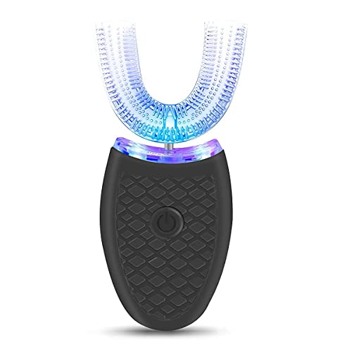 Ultrasonic Electric Toothbrush for Adults - U-Shaped Automatic Toothbrush with 360° Full Mouth Cleaning, Teeth Whitening, Hands-Free & Rechargeable, IPX7 Waterproof - Perfect for Travel, Home & Office Use